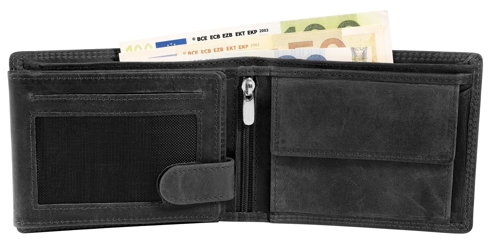 AKZENT Geldbörse 3000522 Querformat, Echtleder, RFID, günstig online kaufen