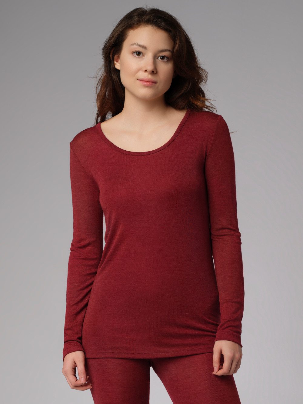 COMAZO Langarmshirt aus Merinowolle und Seide günstig online kaufen