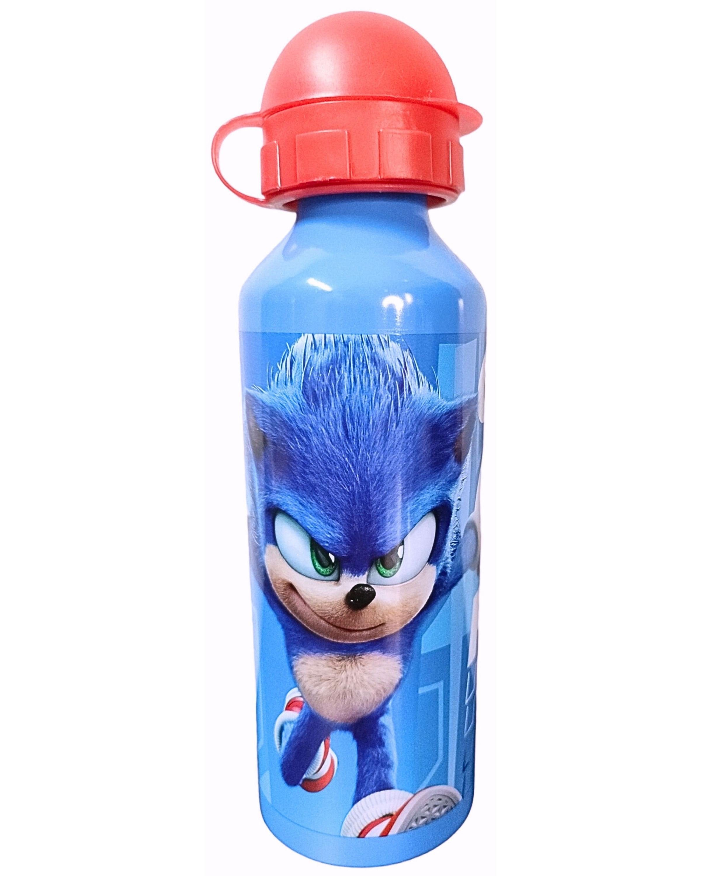 Sonic The Hedgehog Trinkflasche GOTTA GO FASTER, Kinder Sport-Aluminiumflasche 520 ml BPA frei