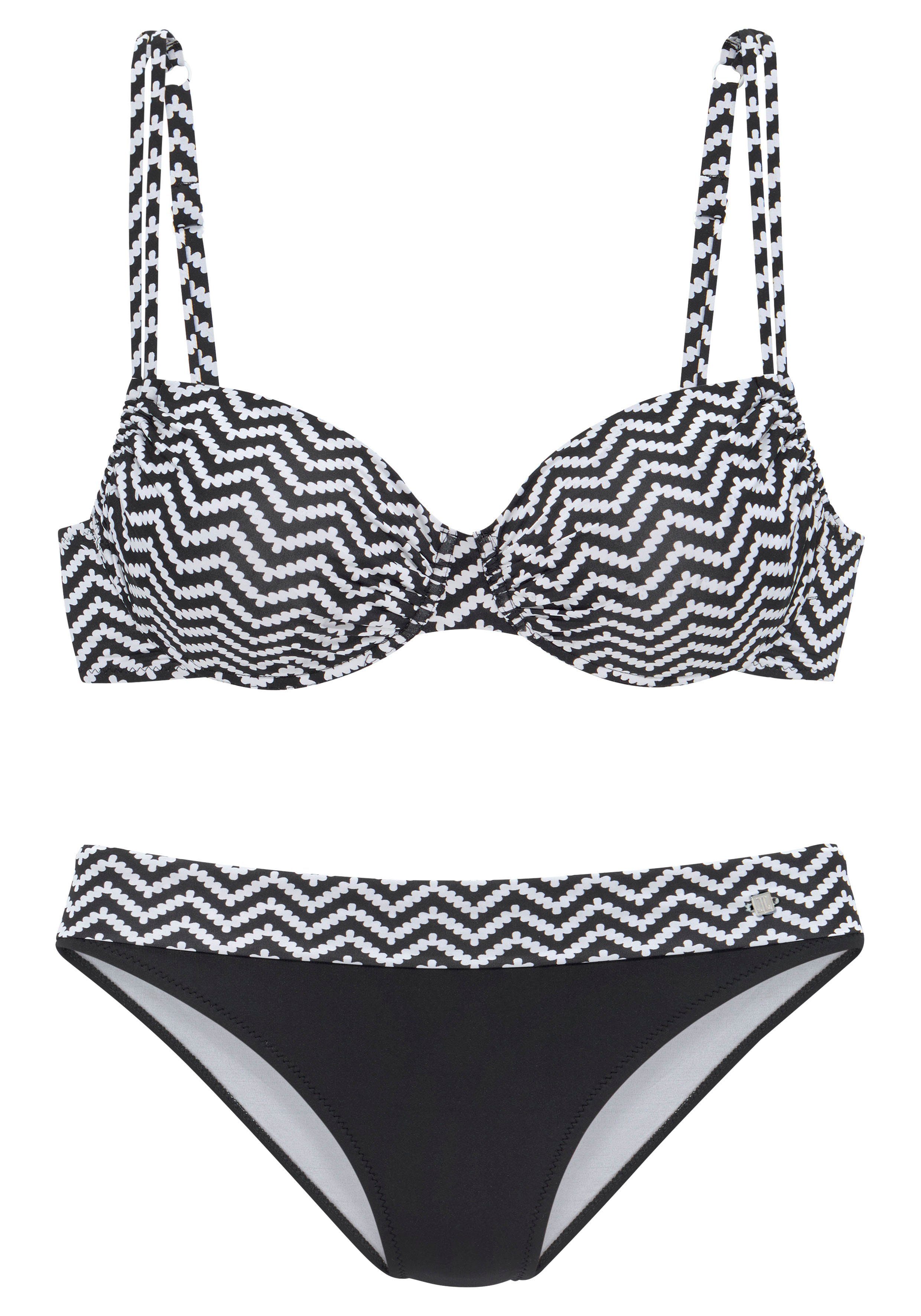 JETTE Bügel-Bikini im trendigen Zick-Zack-Design günstig online kaufen