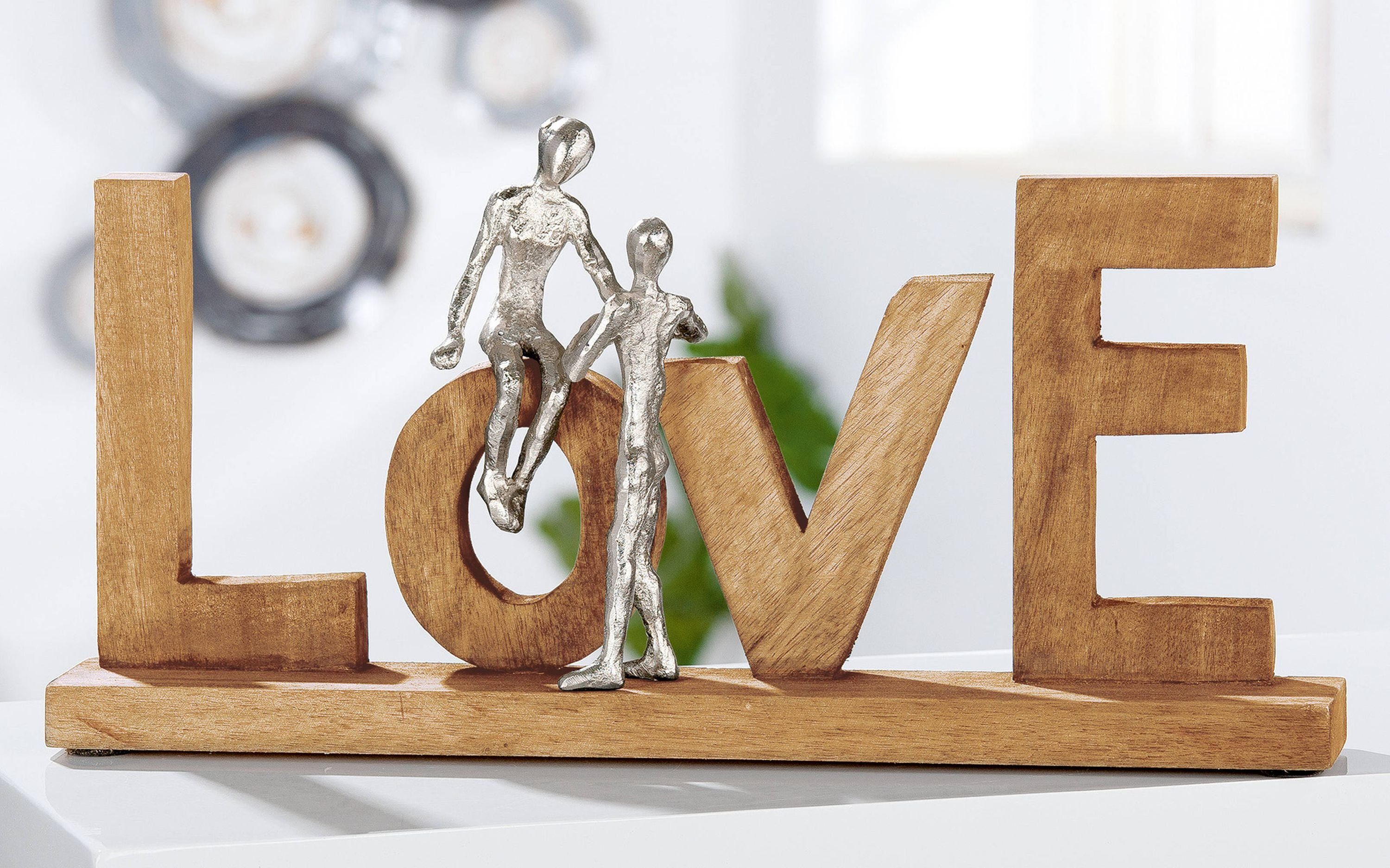 GMD Living Dekoobjekt "LOVE" LOVE, robustem Schriftzug Mangoholz aus