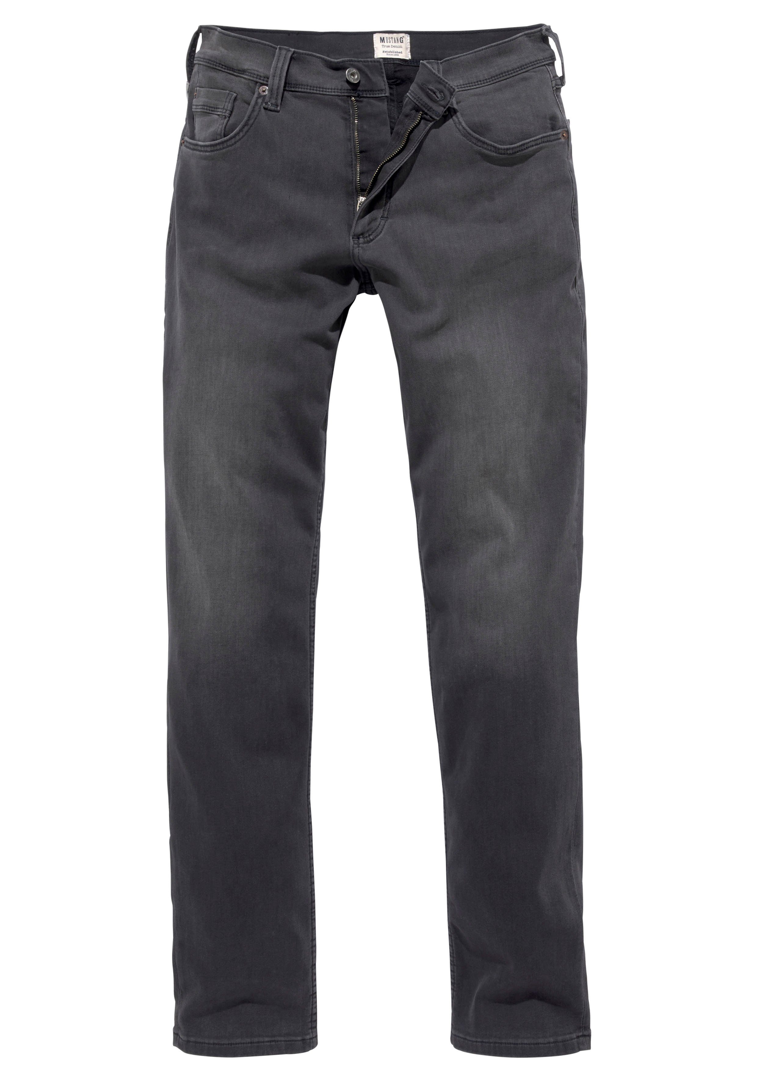 Washington medium-dark mit 5-Pocket-Jeans Abriebeffekten leichten MUSTANG Style Straight