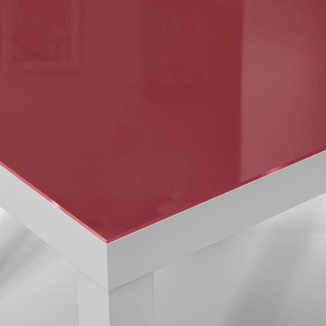 DEQORI Couchtisch 'Unifarben - Dunkelrot', Glas Beistelltisch Glastisch modern