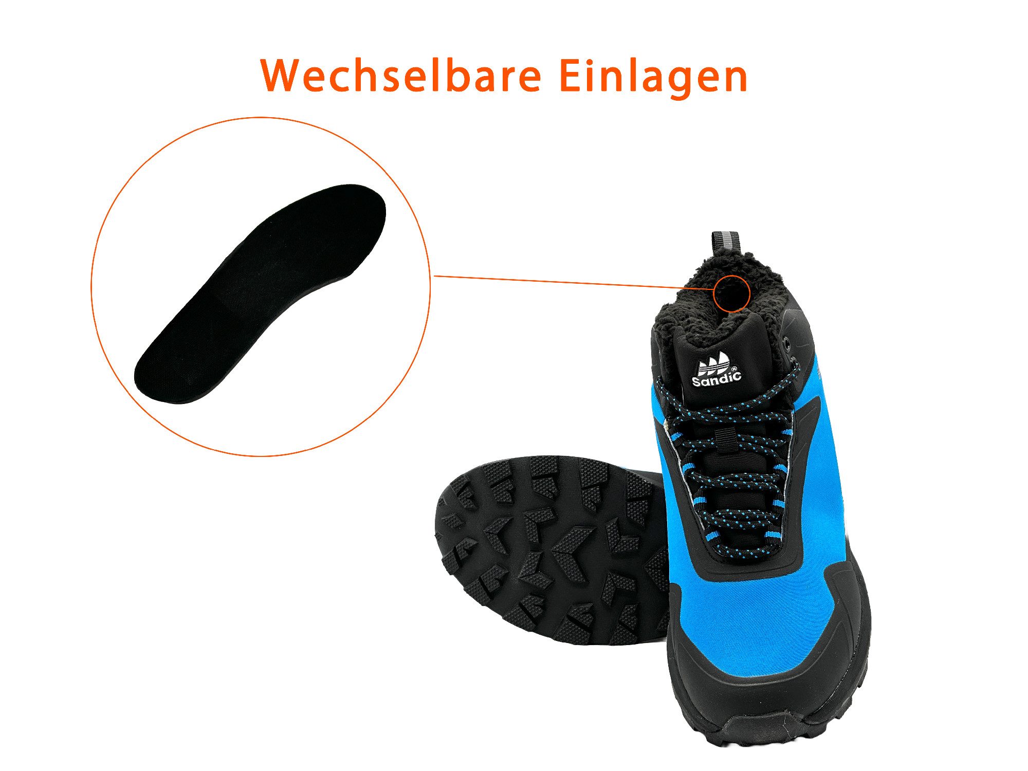 Nowaland gefütterte Trekkingschuhe Outdoorschuhe Wanderstiefel Isolierende Innenfütterung, Softshell-Obermaterial