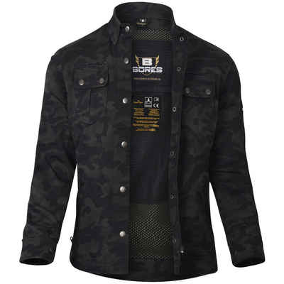 Bores Motorradjacke Bores Militaryjack Jacken-Hemd camouflage schwarz Damen 3XL