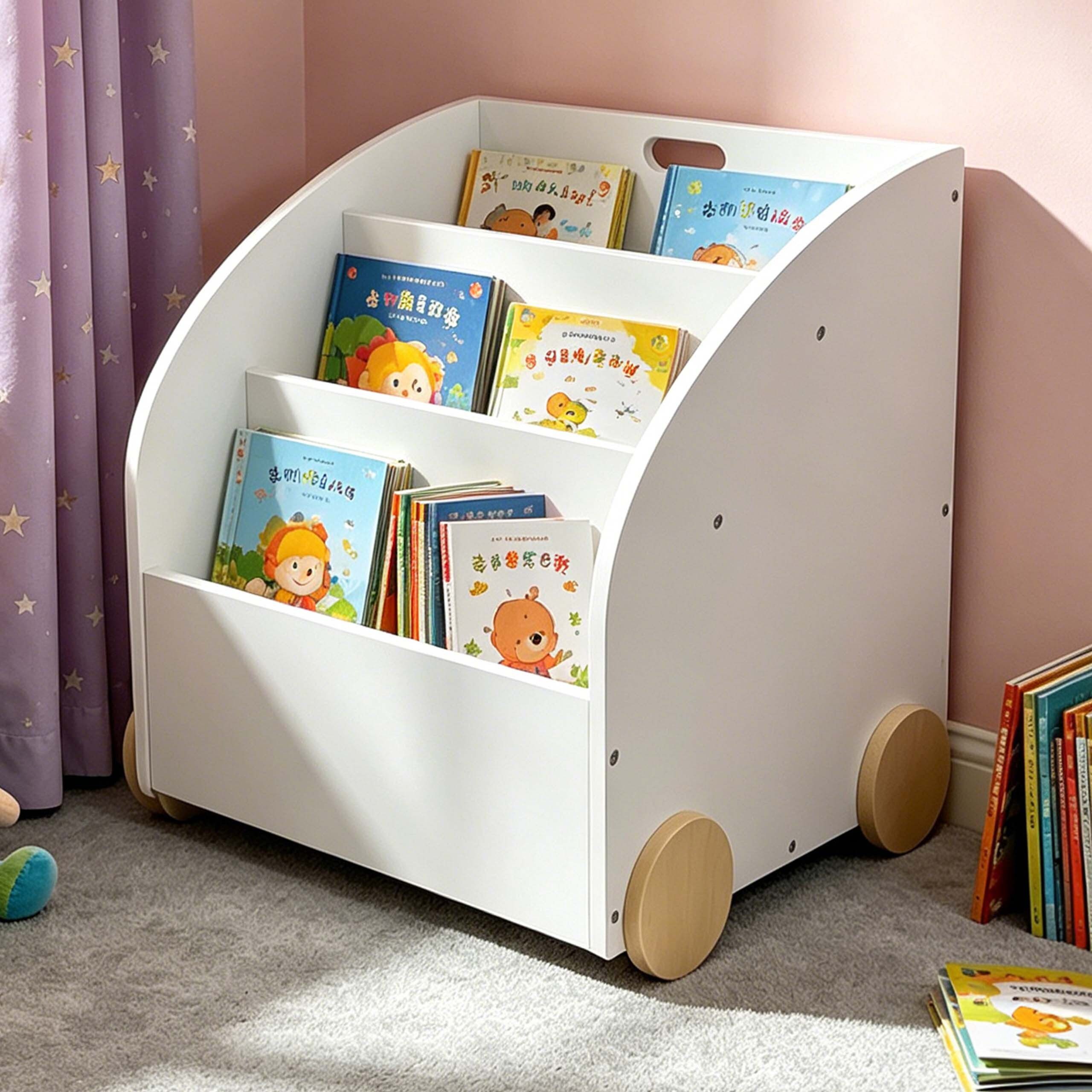 relaxdays Kinderregal Bücherregal Kinder 3 Fächer, 1-tlg.