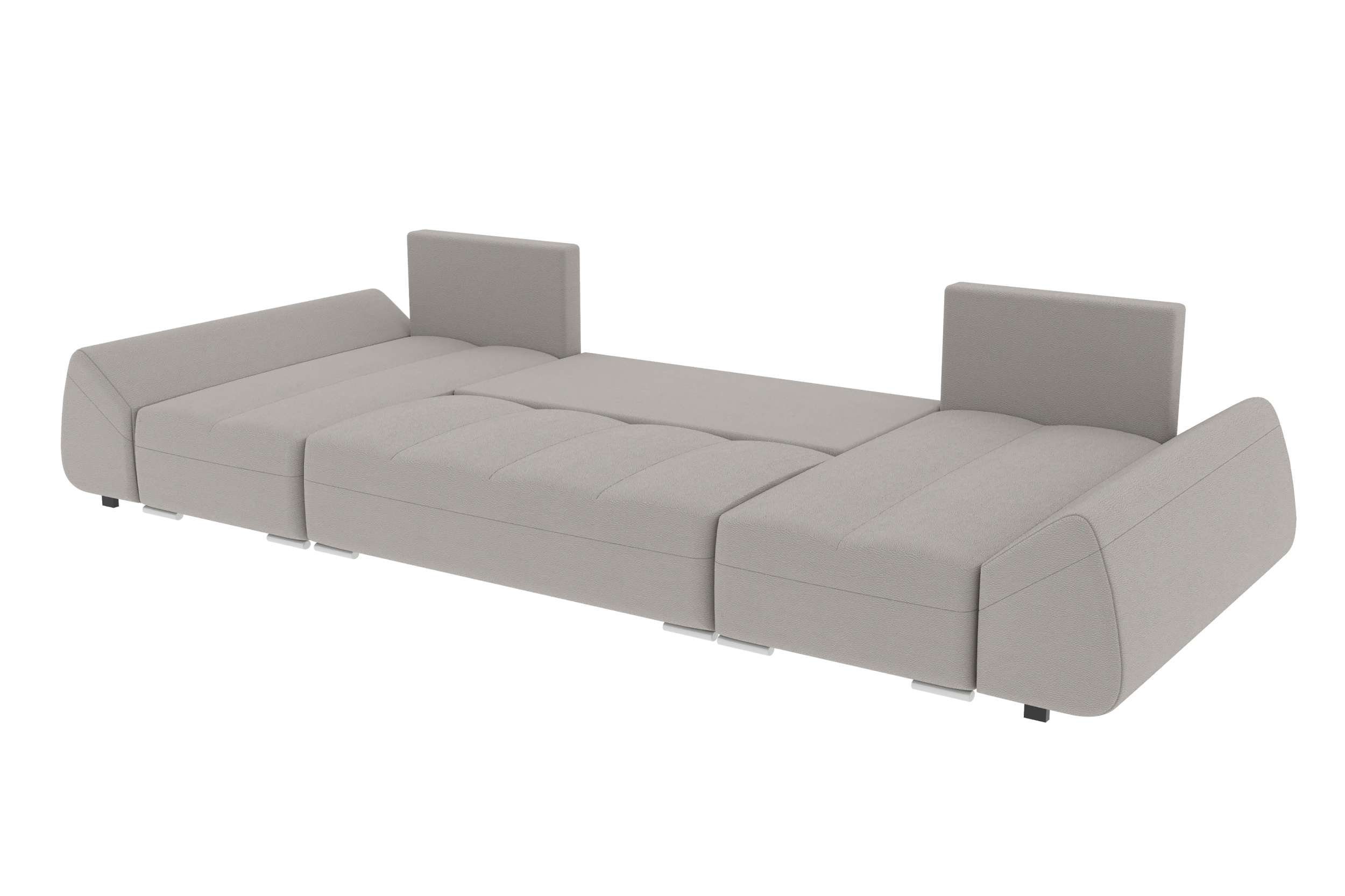 Stylefy Wohnlandschaft Madeira, U-Form, Eckcouch, mit Modern Design Bettfunktion, Sitzkomfort, Bettkasten, mit Sofa