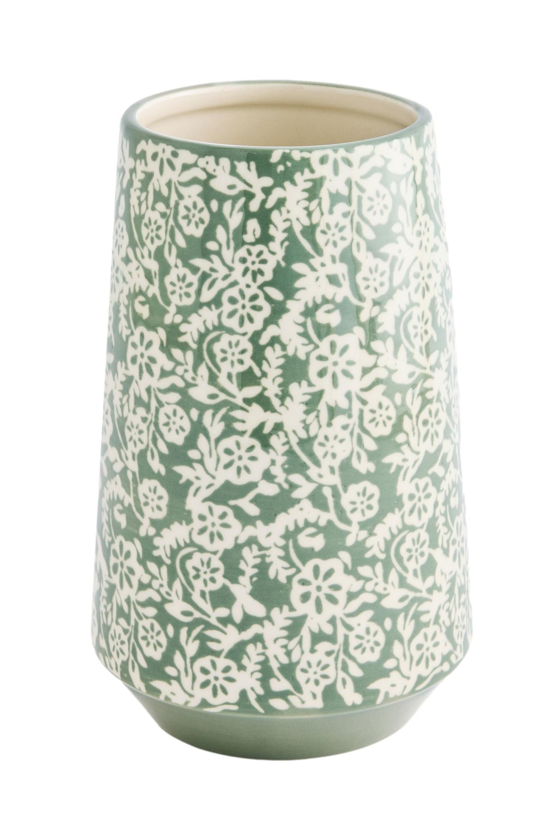 Next Dekovase Keramikvase mit Blumenmuster