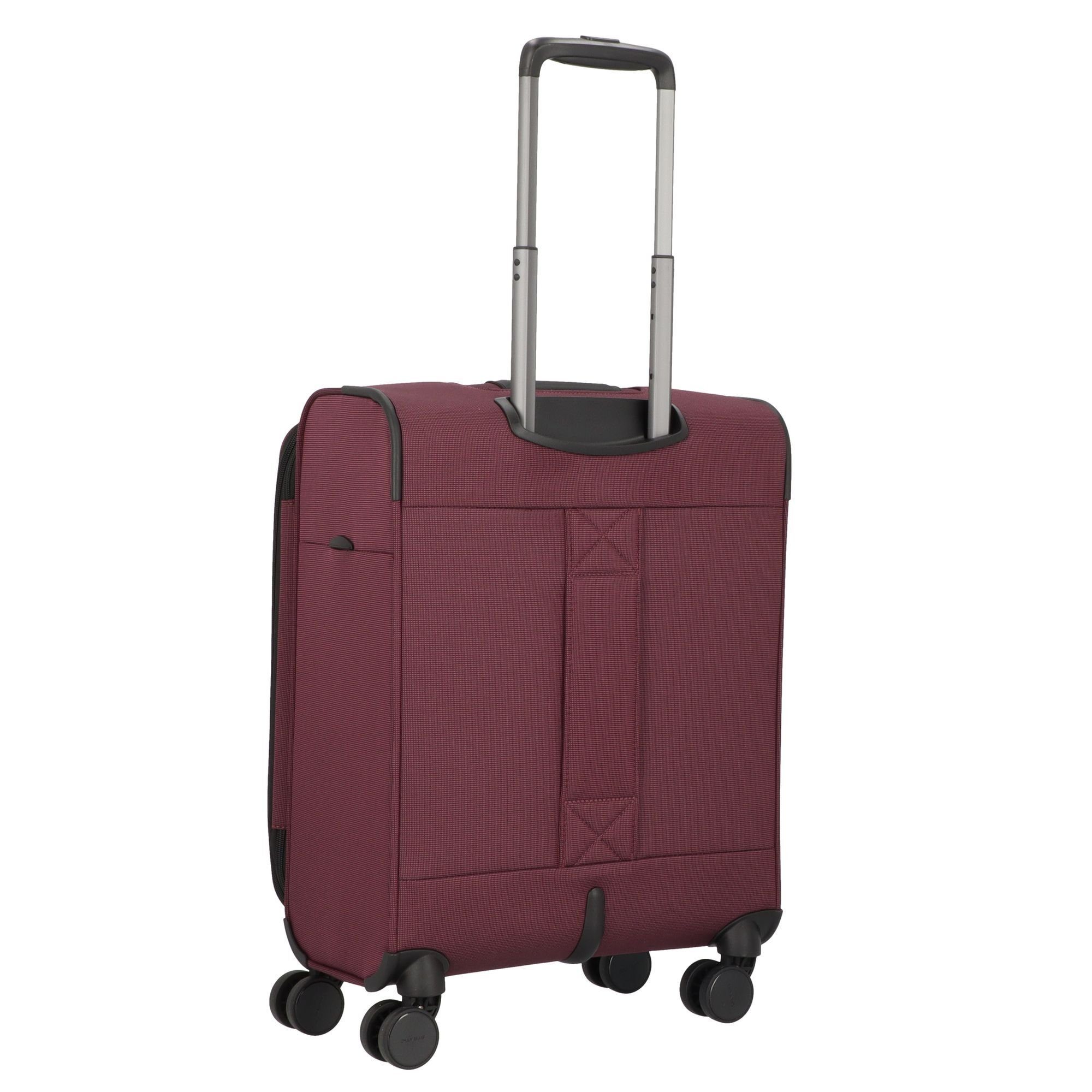 Handgepäck-Trolley Polyester aubergine Stratic 4 Bendigo Plus, Rollen, Light