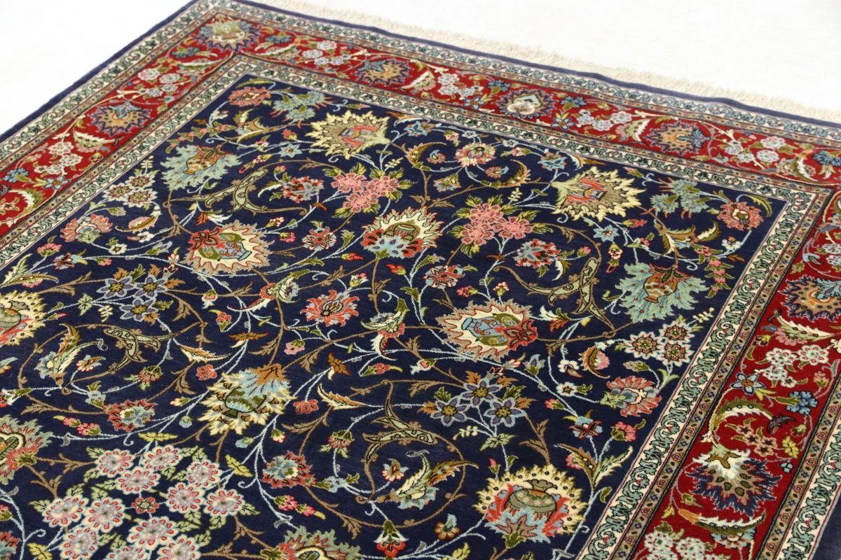 rechteckig, mm 141x219 6 Nain Orientteppich Höhe: Isfahan Trading, Handgeknüpfter Seidenkette Orientteppich,