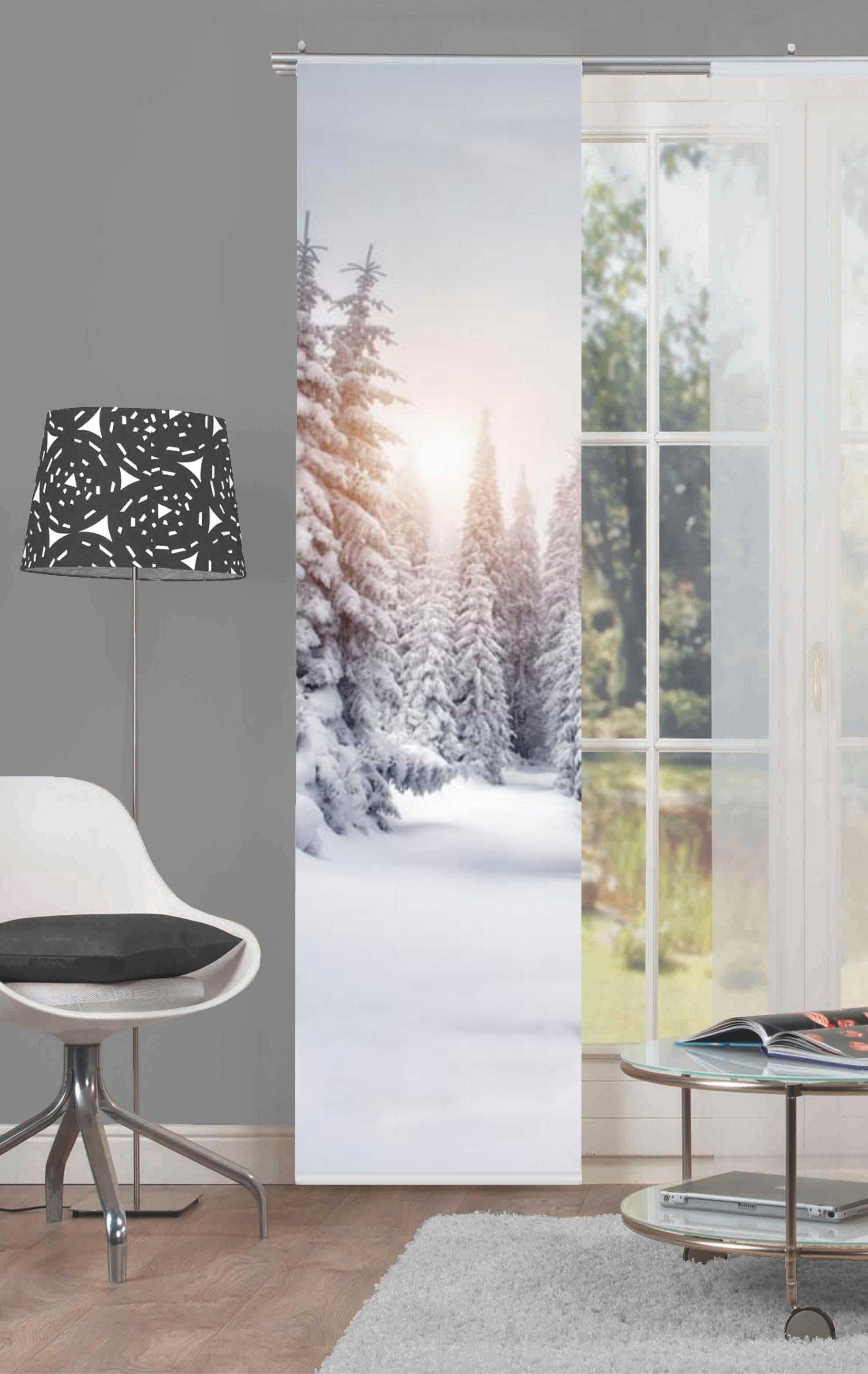 HOME WOHNIDEEN Schiebegardine WINTERSONNE (1 St), Paneelwagen, blickdicht, günstig online kaufen