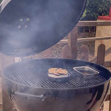 Legua Smoker Räucherset mit mediterranen Buchenholzspänen in einer Aluminiumschale