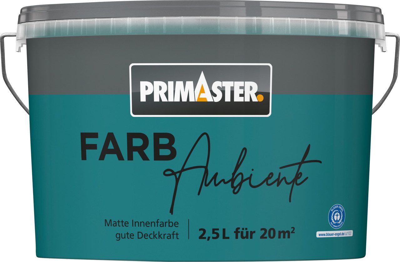 Primaster Wandfarbe Primaster Farbambiente Wandfarbe matt petrol 2,5 L