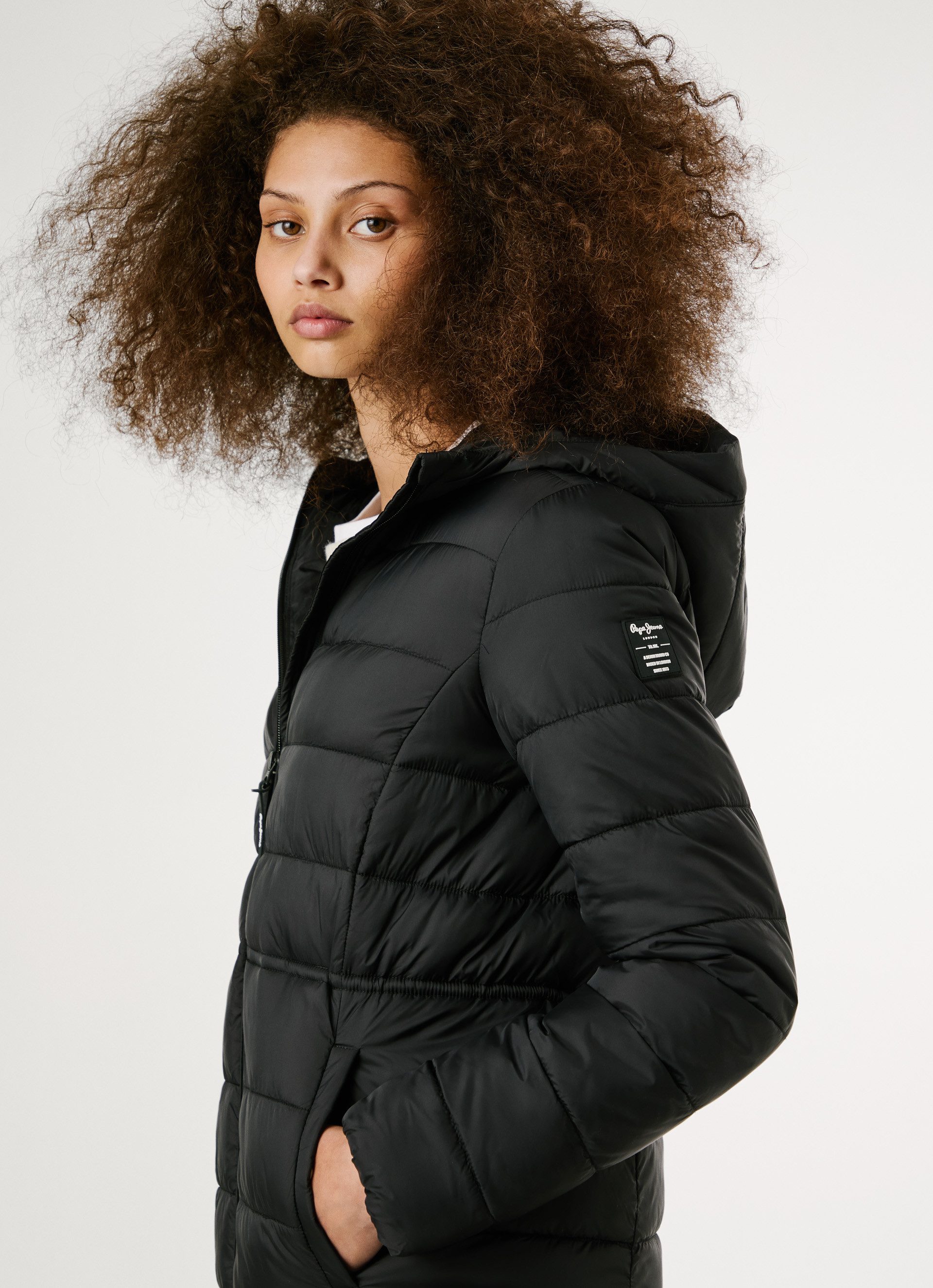 Pepe Jeans Steppmantel SALLY LONG mit Kapuze