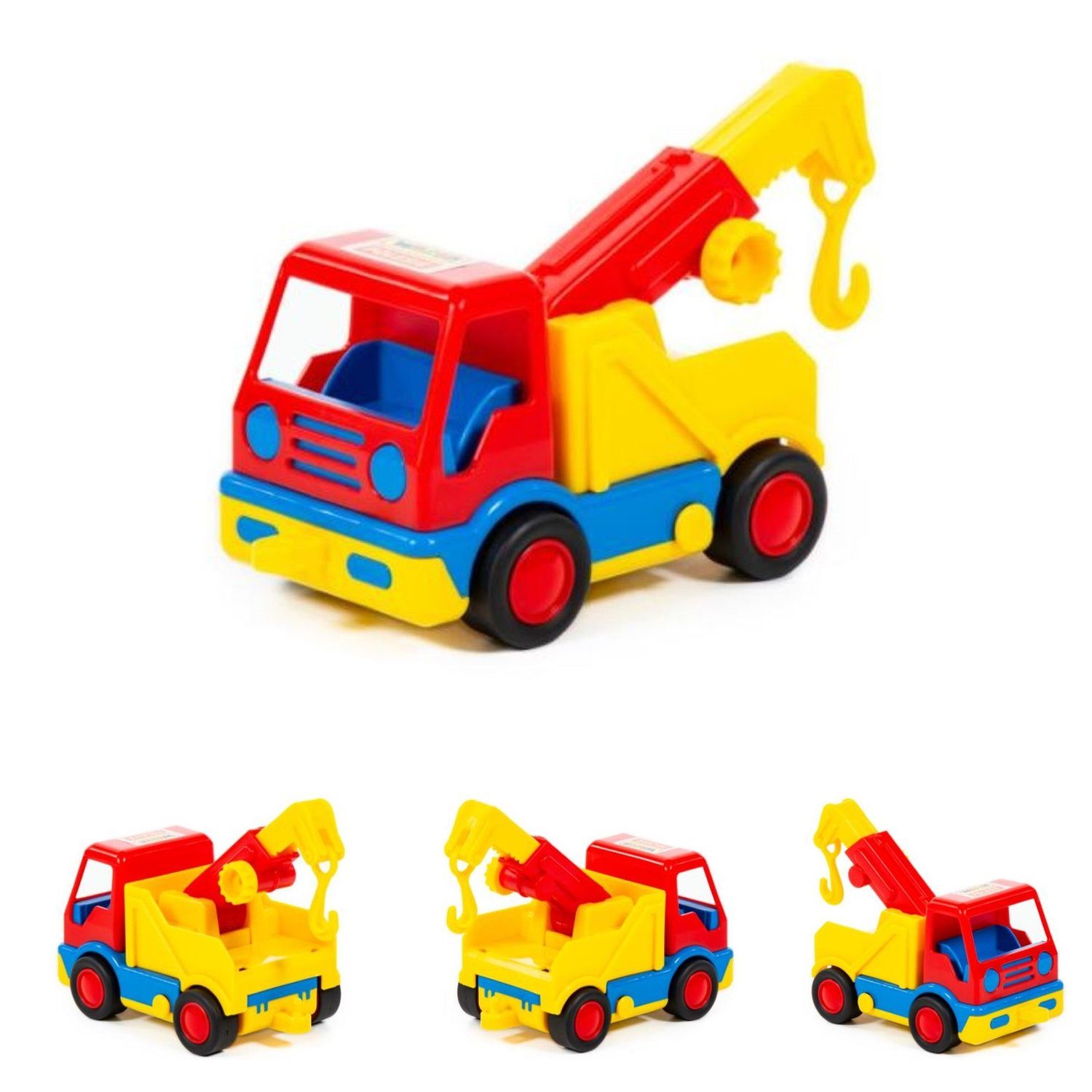 Polesie Spielzeug-Auto Spielzeug Abschleppwagen 37633, Abschlepphaken, Kran, 19 x 10 x 12 cm