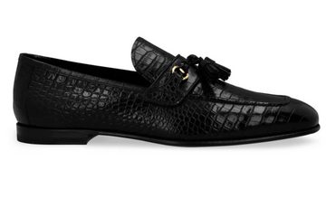 Tom Ford TOM FORD Sean Croc Alligator Effect Tassel Loafers Mokassins Schuhe Sl Sneaker