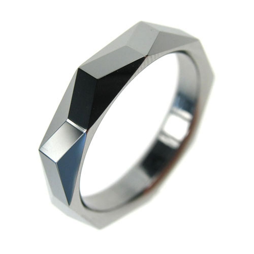 Vivance Partnerring "Tungsten Eternity" Facettierter Wolfram Partner Ring, mit Seitenschliff