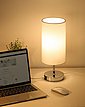 Tomons Nachttischlampe »Nachttischlampe E27, Tischlampe aus Stoff«, Mit Berührungsschalter, mit Glühbirne, mit 2 USB Ladeanschlüssen, Bild 5