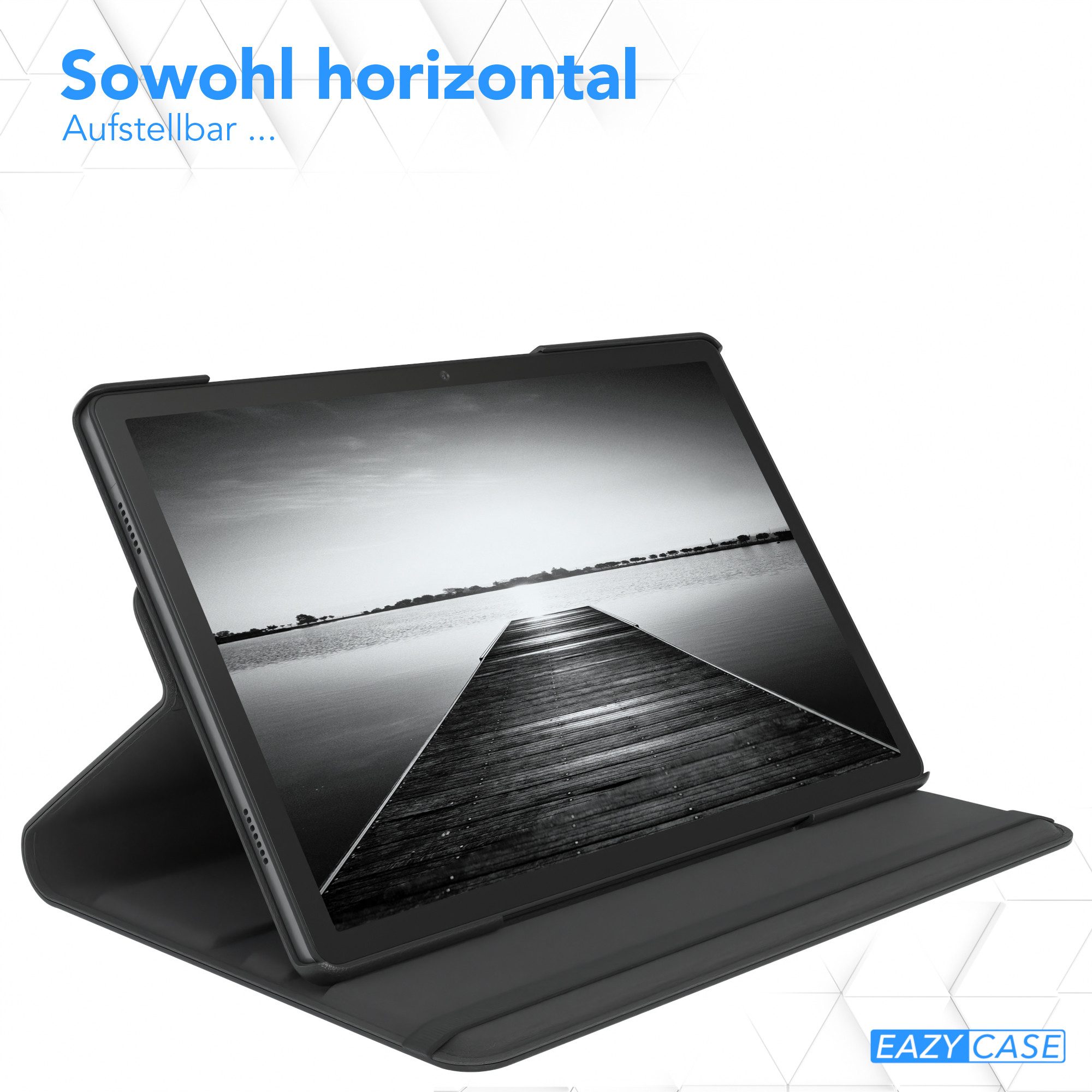EAZY CASE Tablet-Hülle Rotation Case für Galaxy Tab A9 Plus Rotationcase 11 Zoll, Hülle 360° drehbar mit Standfunktion Etui Anti-Kratz Tasche Schwarz – Bild 4 von 5