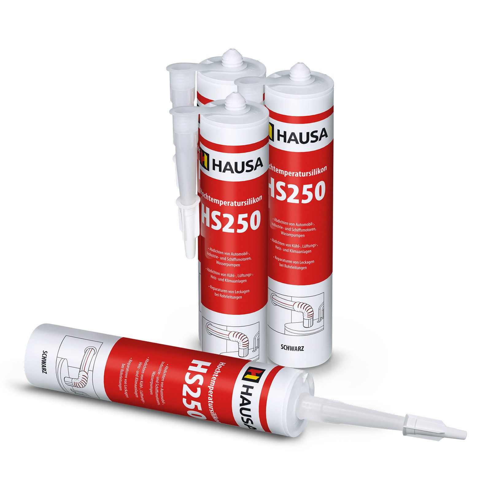 Hausa Silikon, Hochtemperatur-Silikon HS250 rot, (Schnelle günstig online kaufen