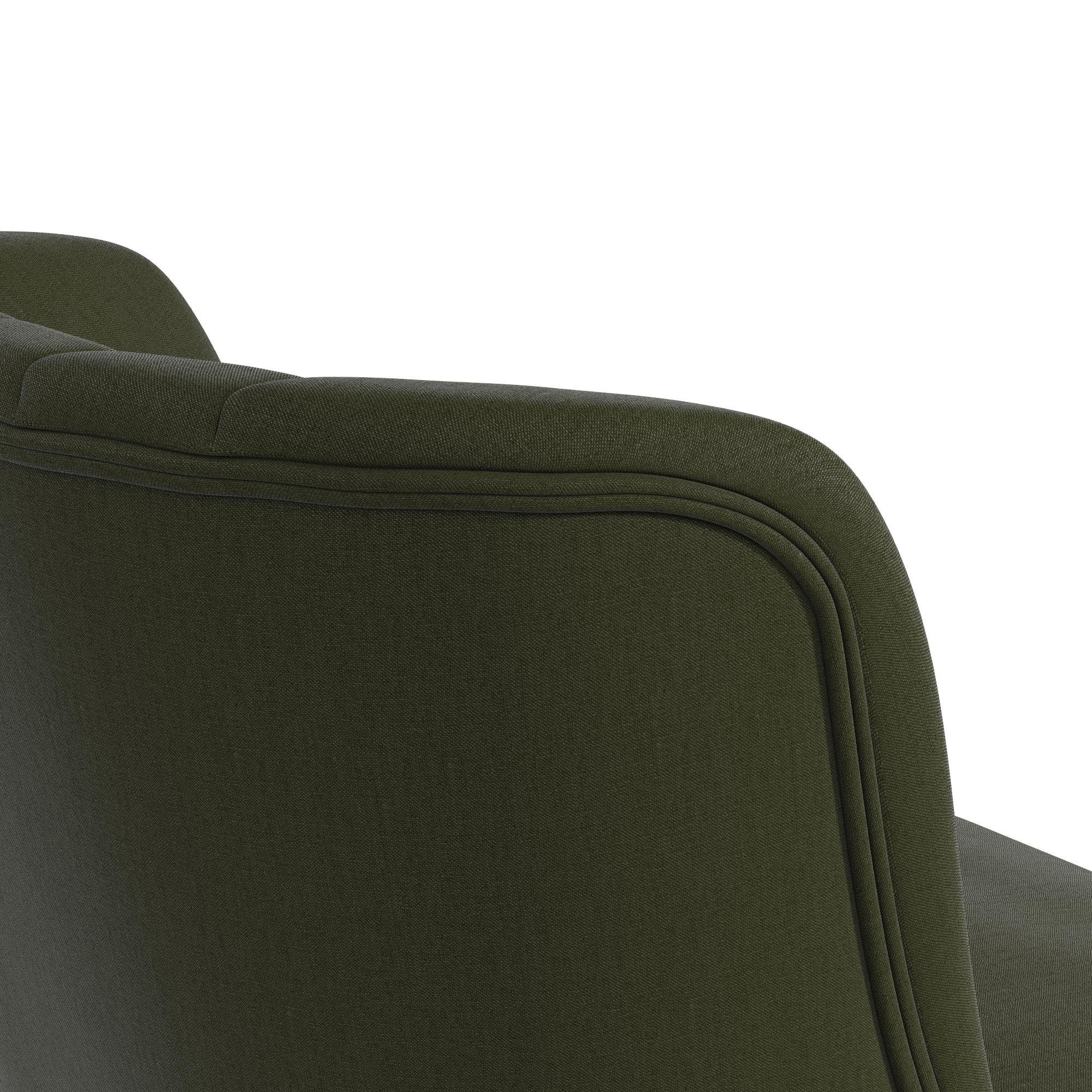loft24 Polsterstuhl Brittany grün Holzbeine, Leinenstoff, cm St), Sitzhöhe aus (1 48 Bezug