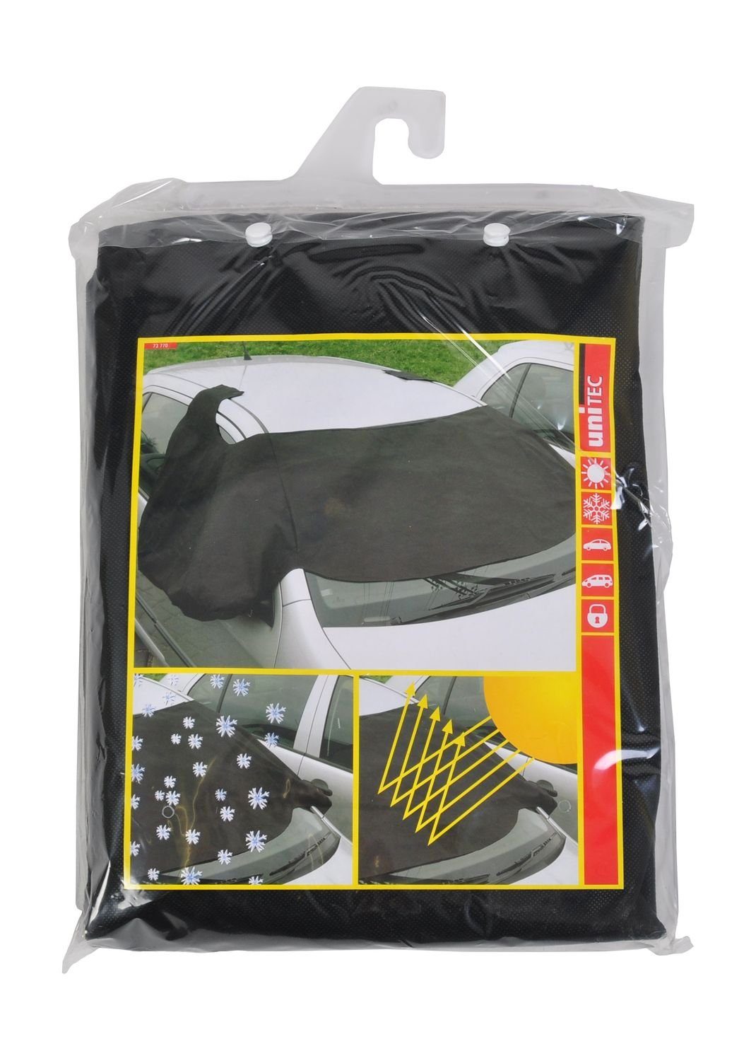 UNITEC Frontscheibenabdeckung Abdeckung für Windschutzscheibe mit Magneten Frontscheibenschutz Sonne