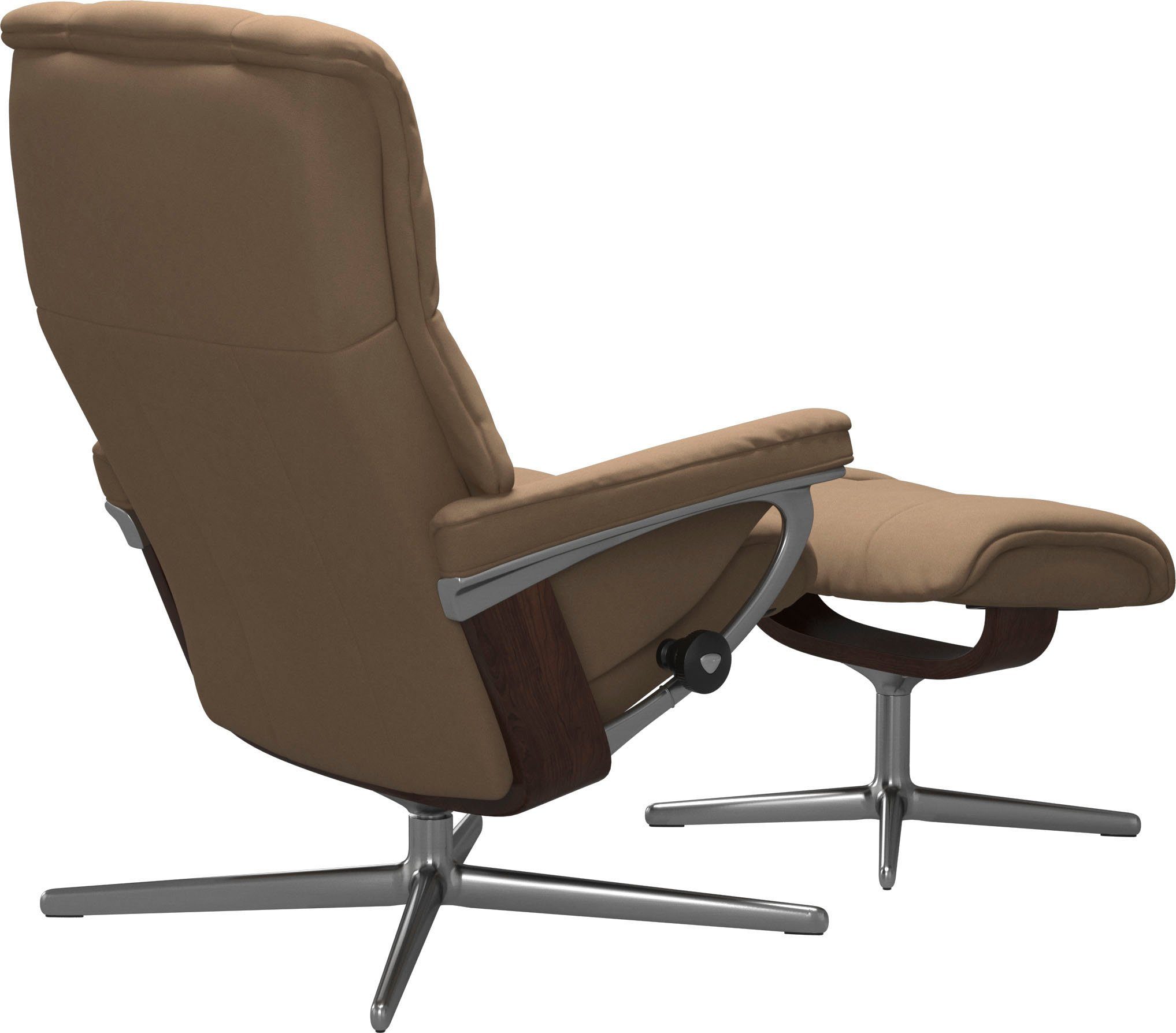 Stressless® Fußhocker Mayfair, mit Cross Base, Größe S, M & L, Holzakzent Braun