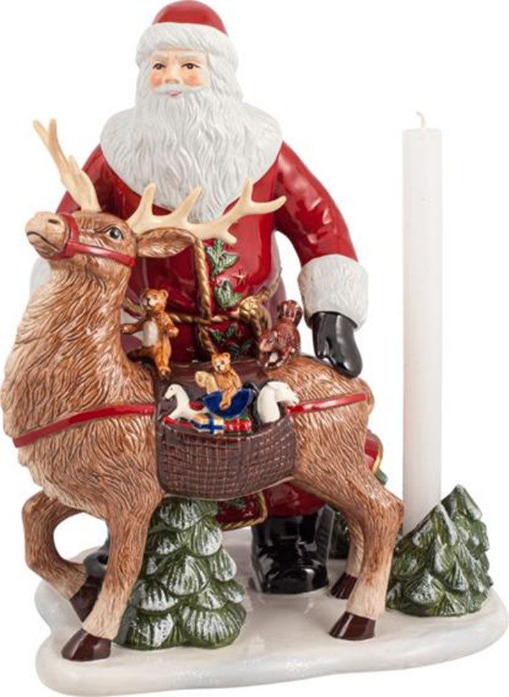 Villeroy & Boch Dekofigur Christmas Toys Memory Santa mit Hirsch 30x24x35cm