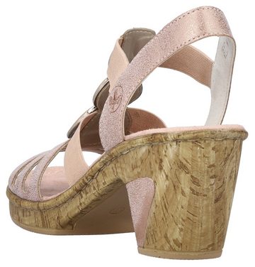 Rieker Sandalette, Sommerschuh, Sandale, Plateauabsatz mit Schmuck-Applikation