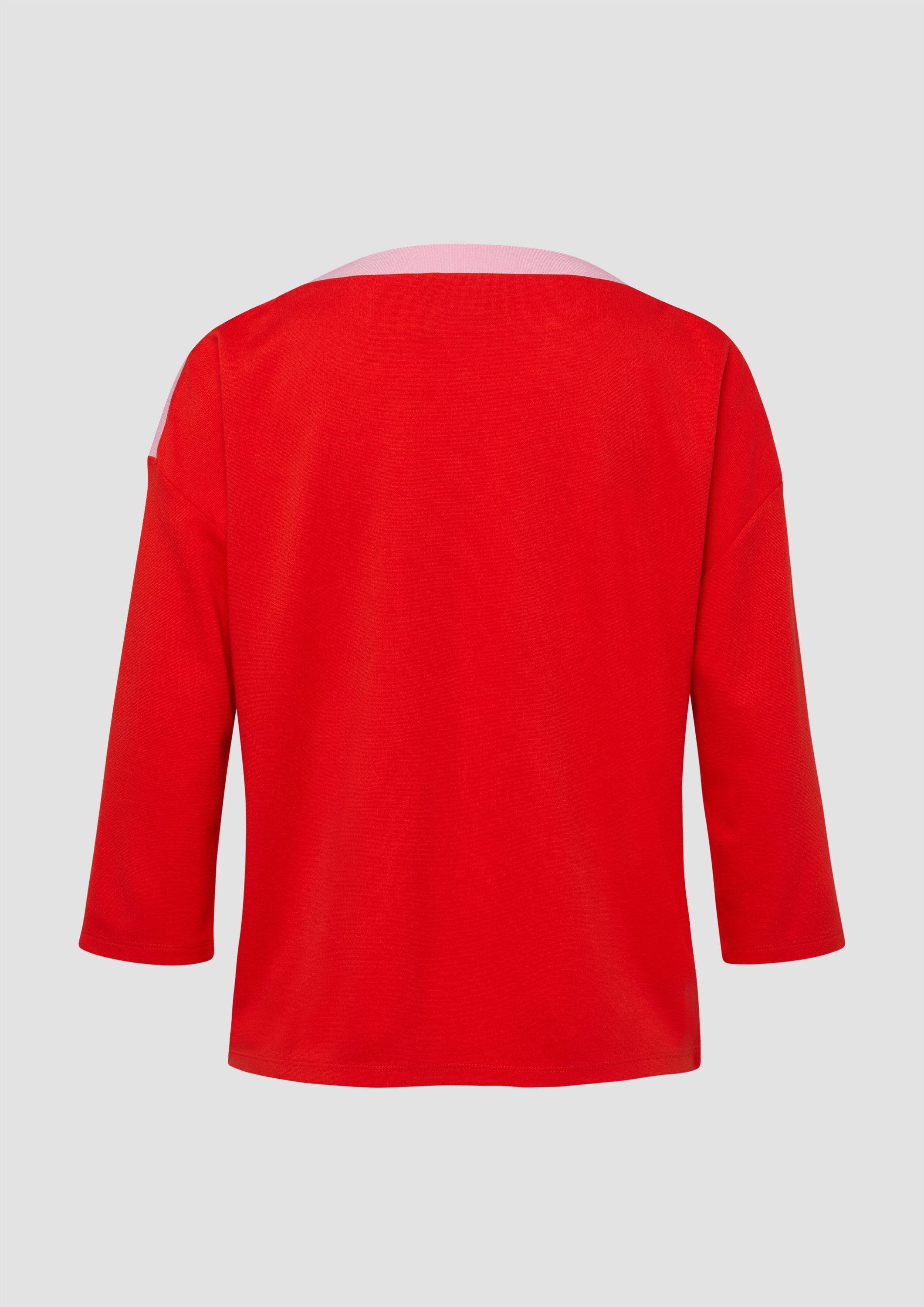 s.Oliver 3/4-Arm-Shirt T-Shirt Shirt im Relaxed Fit mit U-Boot-Ausschnitt u günstig online kaufen