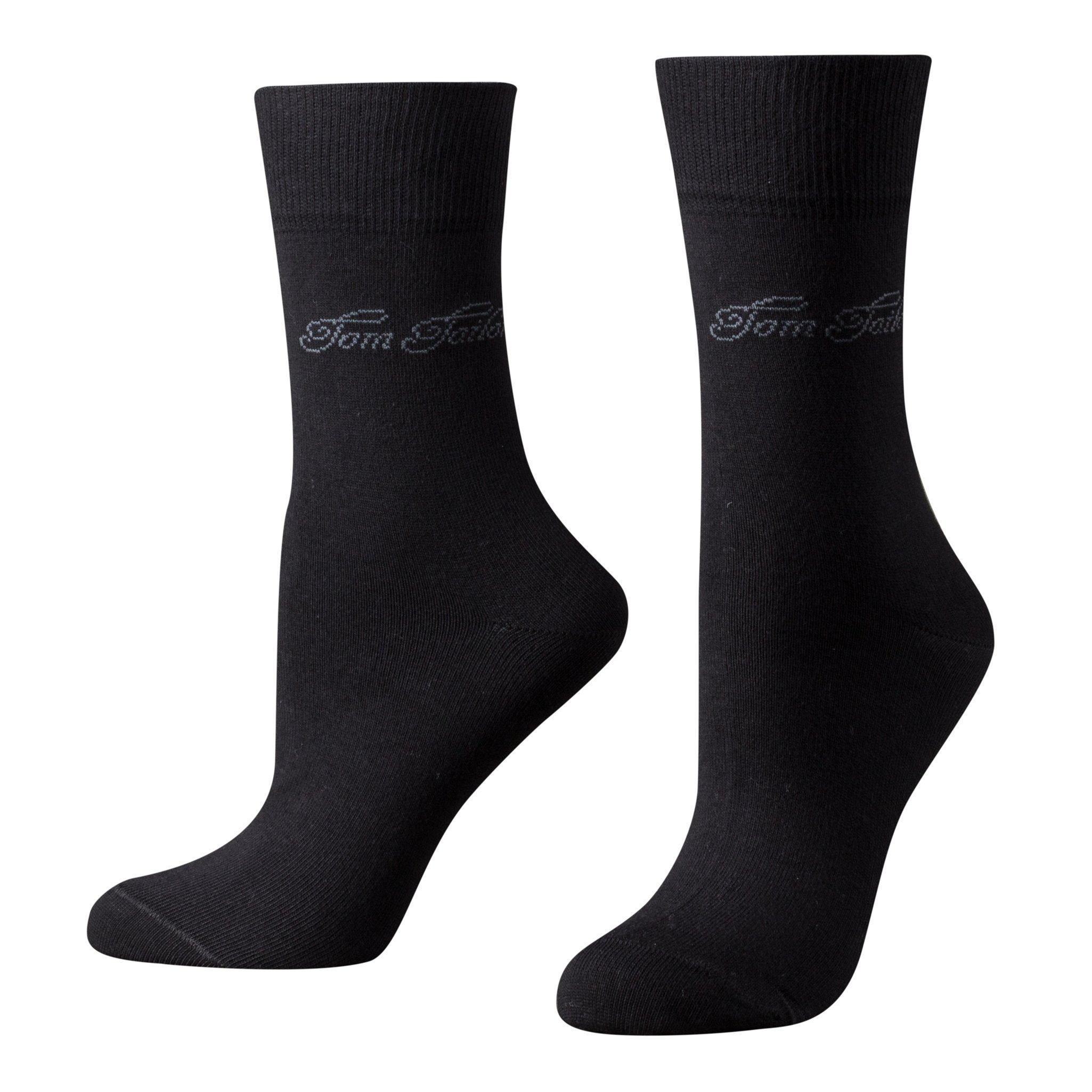 TOM TAILOR Socken 9702610042 Tom Tailor 2er Pack Basic Women Socks 9702 610 black schwarz Doppelpack Strümpfe Socken