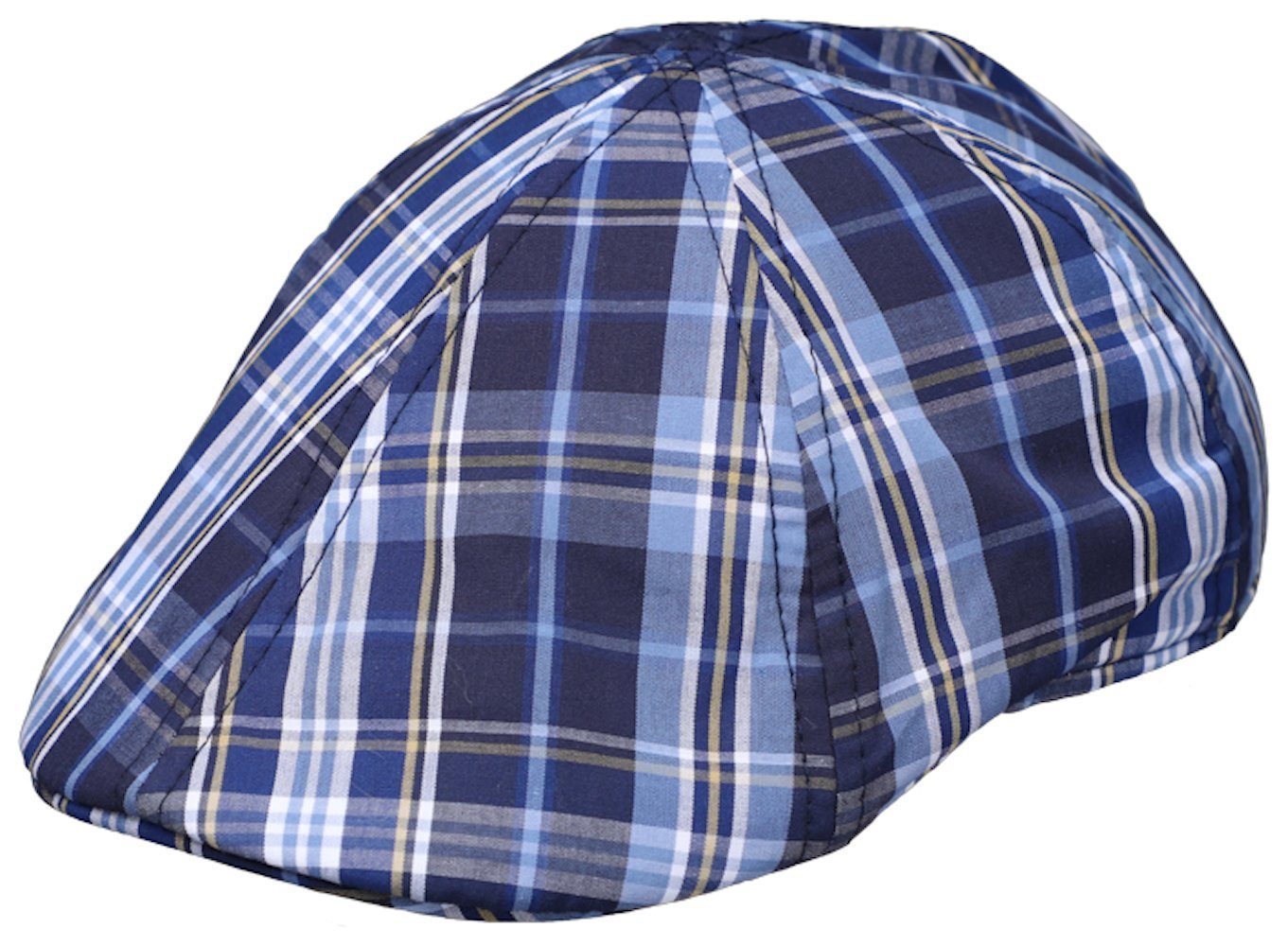 Fiebig Schiebermütze Fiebig Jungen Mütze Schiebermütze 6-Panel Cap Karomuster marine (kein Set)