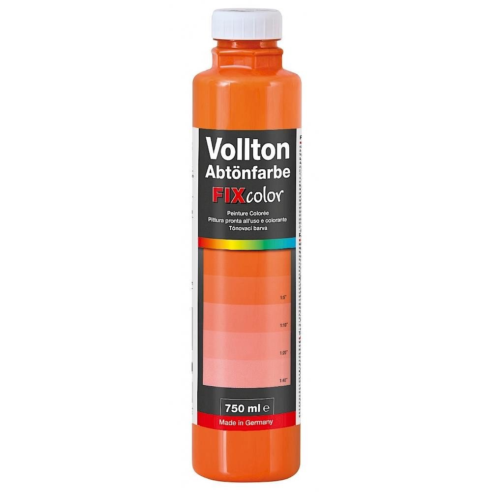 baufan® Vollton- und Abtönfarbe Farbe zum Mischen Innen und Außen Volltonfarbe, Farbtöne für dekorative Anstriche + Abtönen weißer Dispersionsfarben