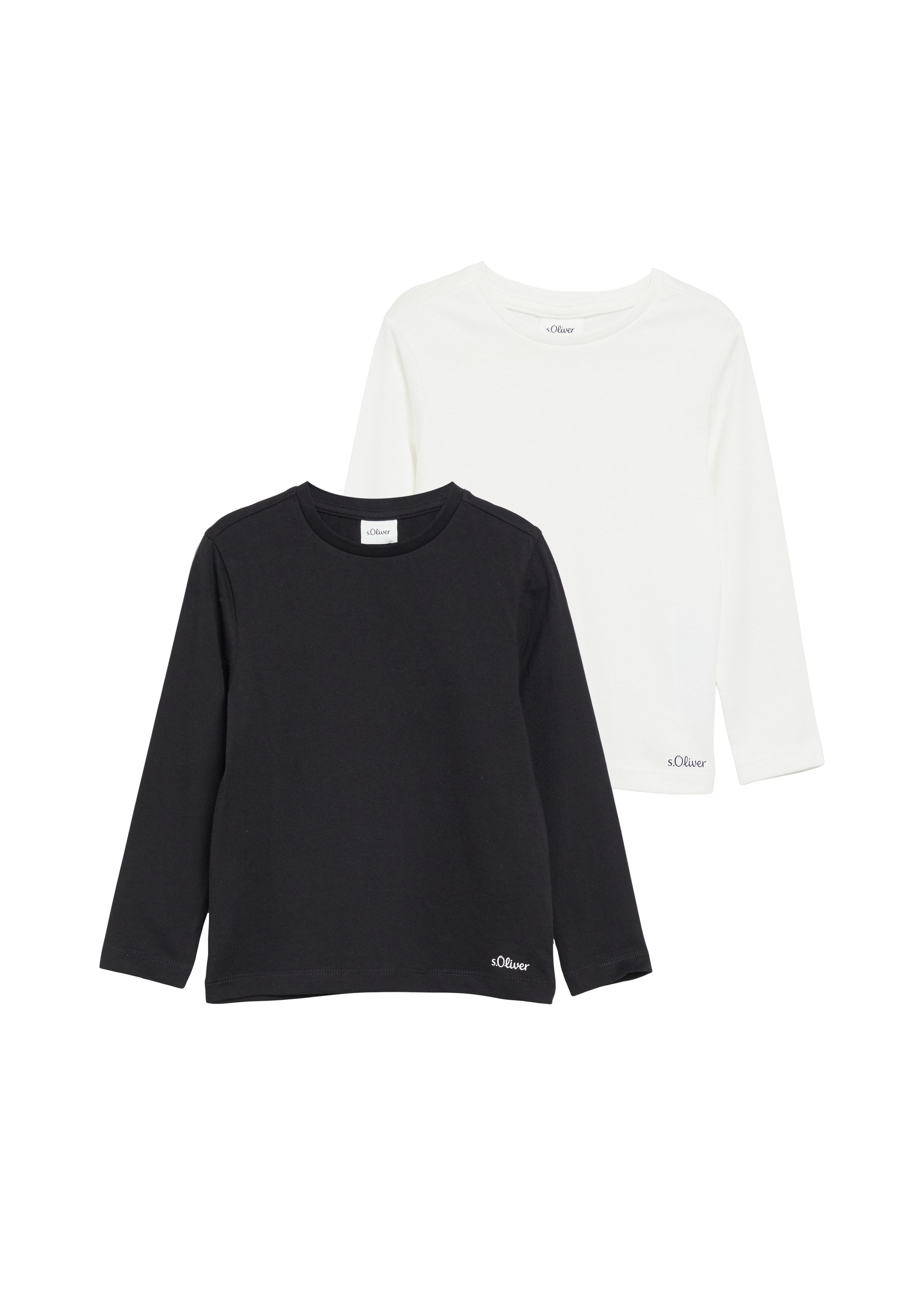 s.Oliver Junior Langarmshirt (2-tlg) 2er Pack Shirt / für Boys / Rundhals