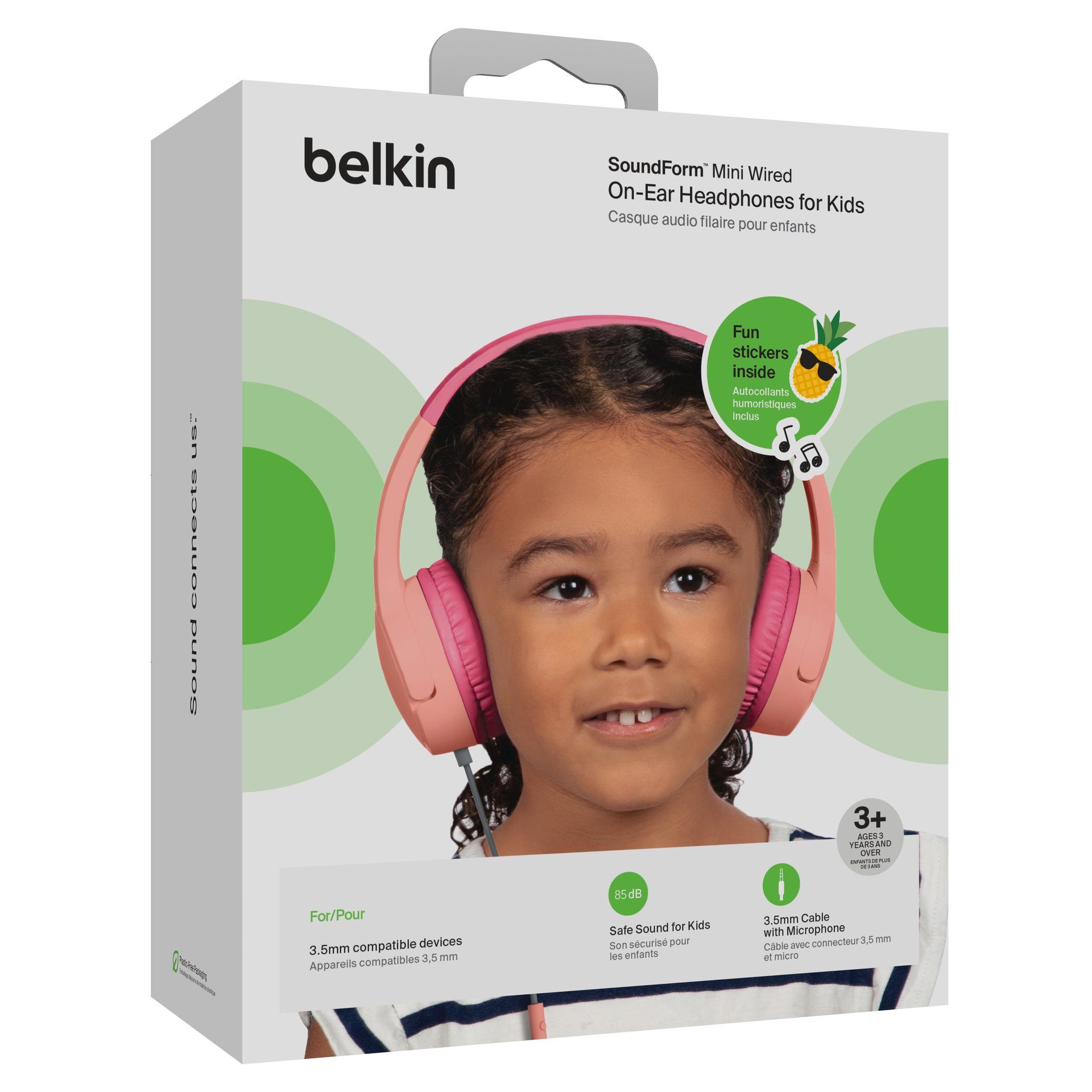 Mini Belkin SOUNDFORM Pink (kabelgebunden) On-Ear-Kopfhörer