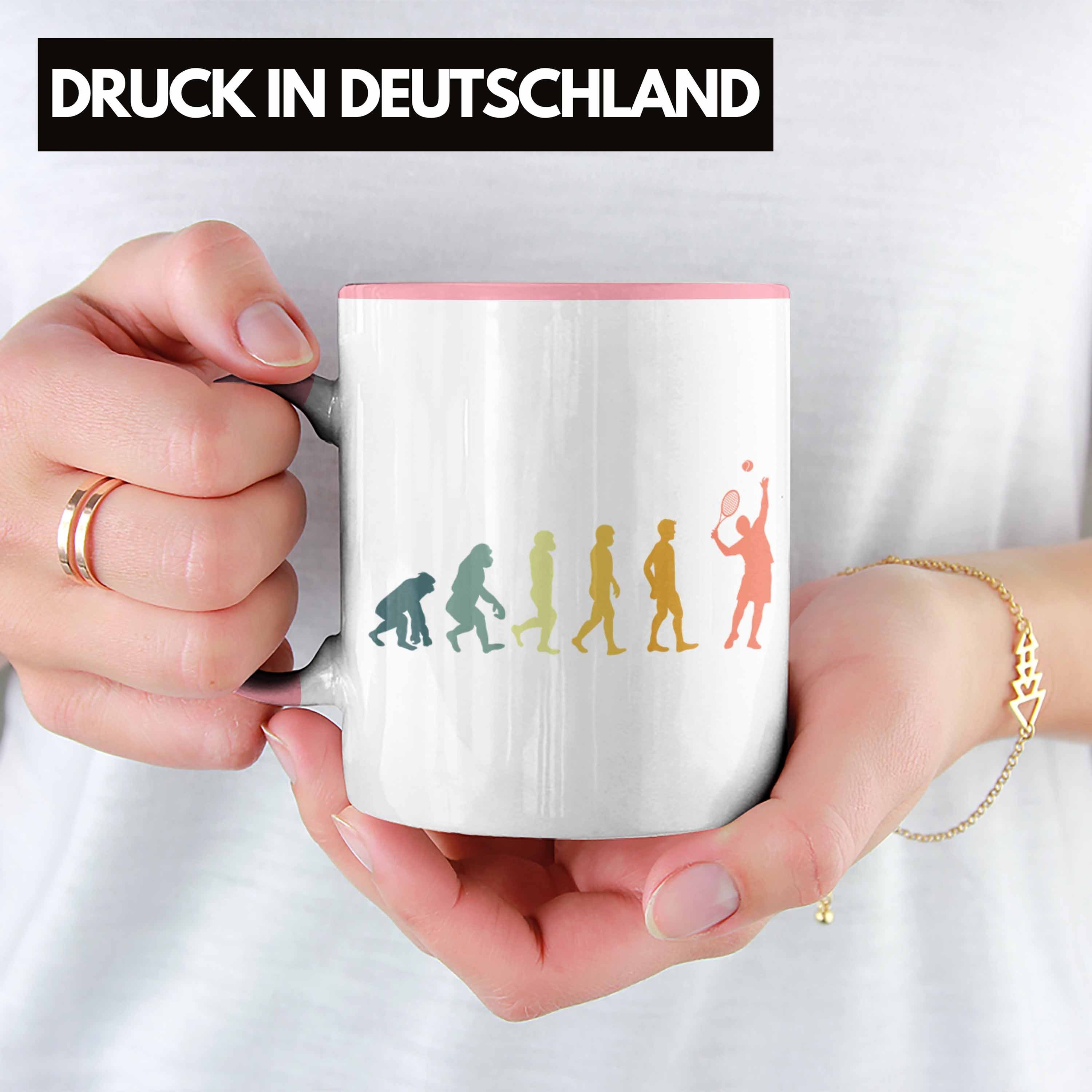 für Coach Tennis Spruch für Geschenk Rosa mit Herzschlag - Trendation Trendation Tasse Tennisspieler Tennis-Trainer Frauen Männer Tasse