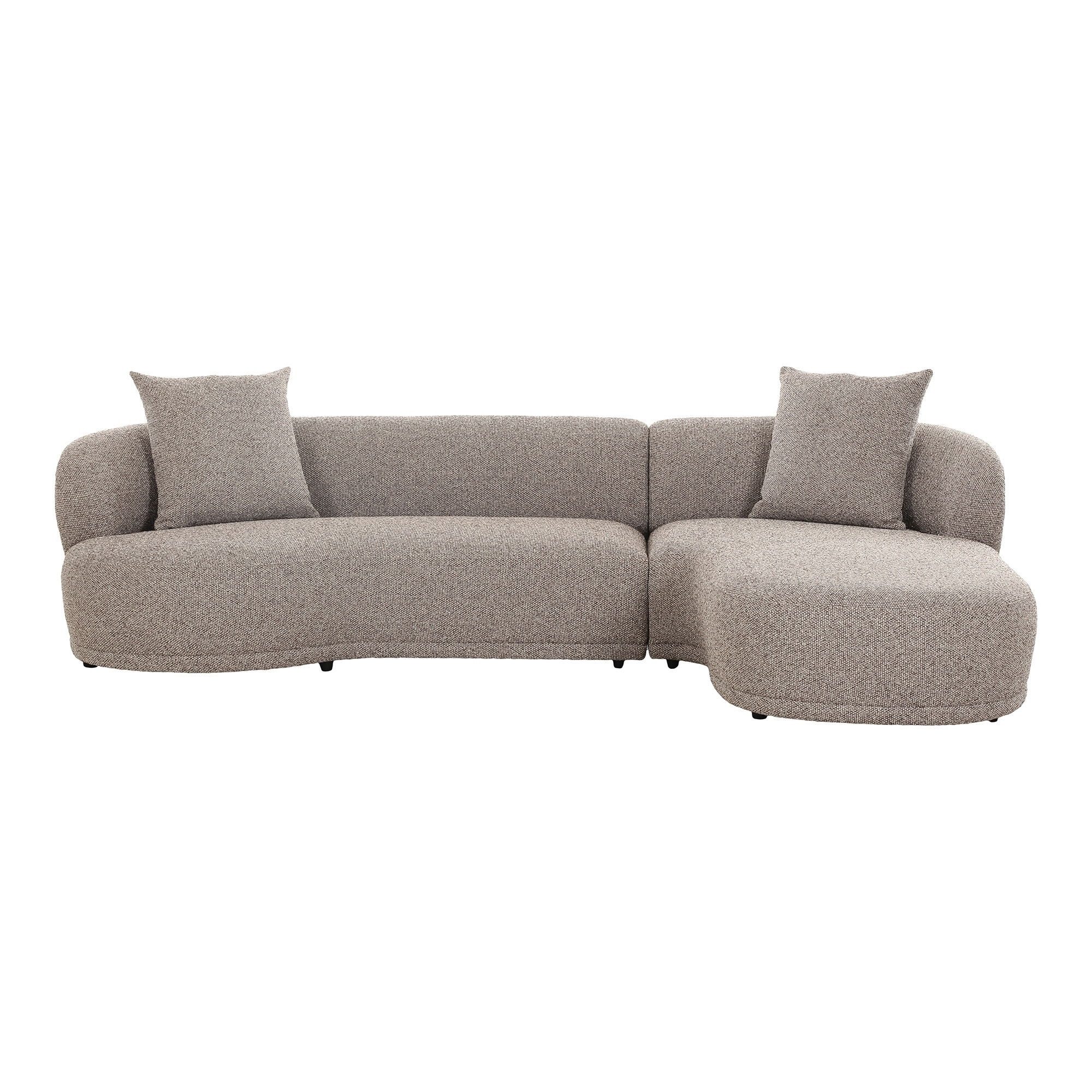 freiraum Sofa Kingston, in braun, Polyester - 294x69cm (BxH)