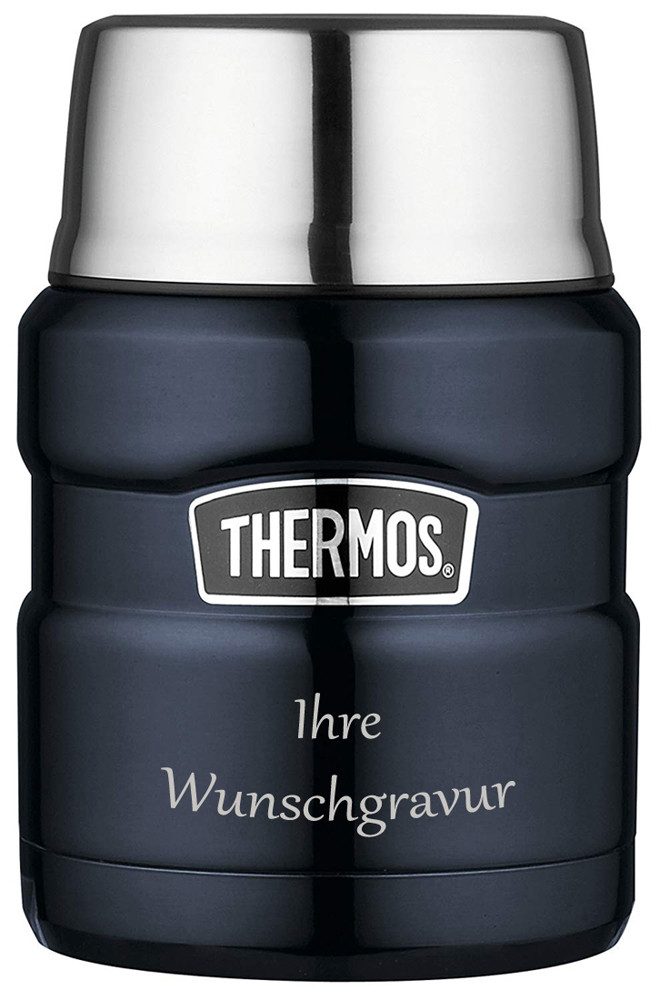 THERMOS Thermobehälter Essensbehälter 'King' dunkelblau, Edelstahl, Essensbehälter 'King' dunkelblau, mit persönlicher Wunschgravur