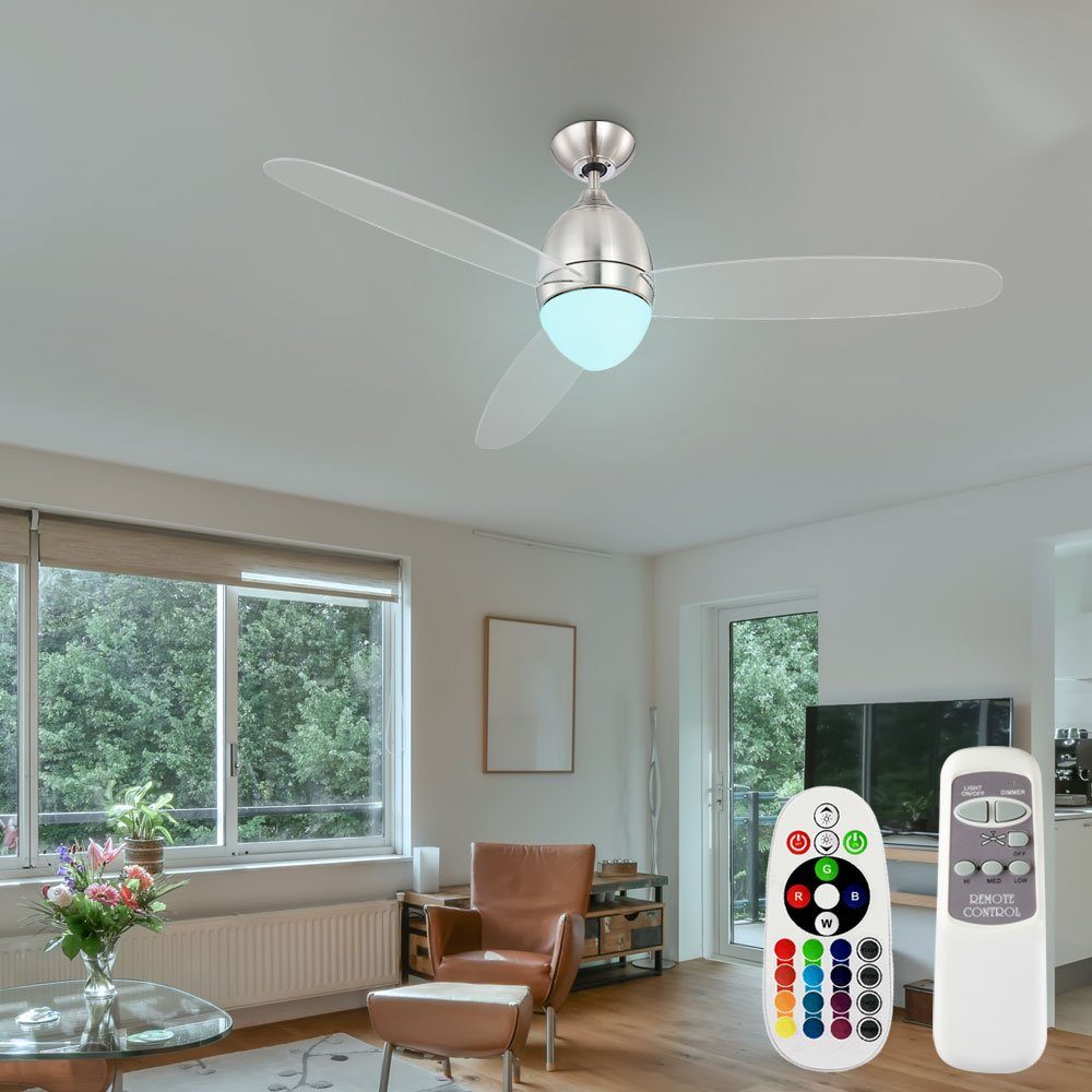 Decken Kühler Lampe etc-shop Leuchte Luft Deckenventilator, Ventilator FERNBEDIENUNG