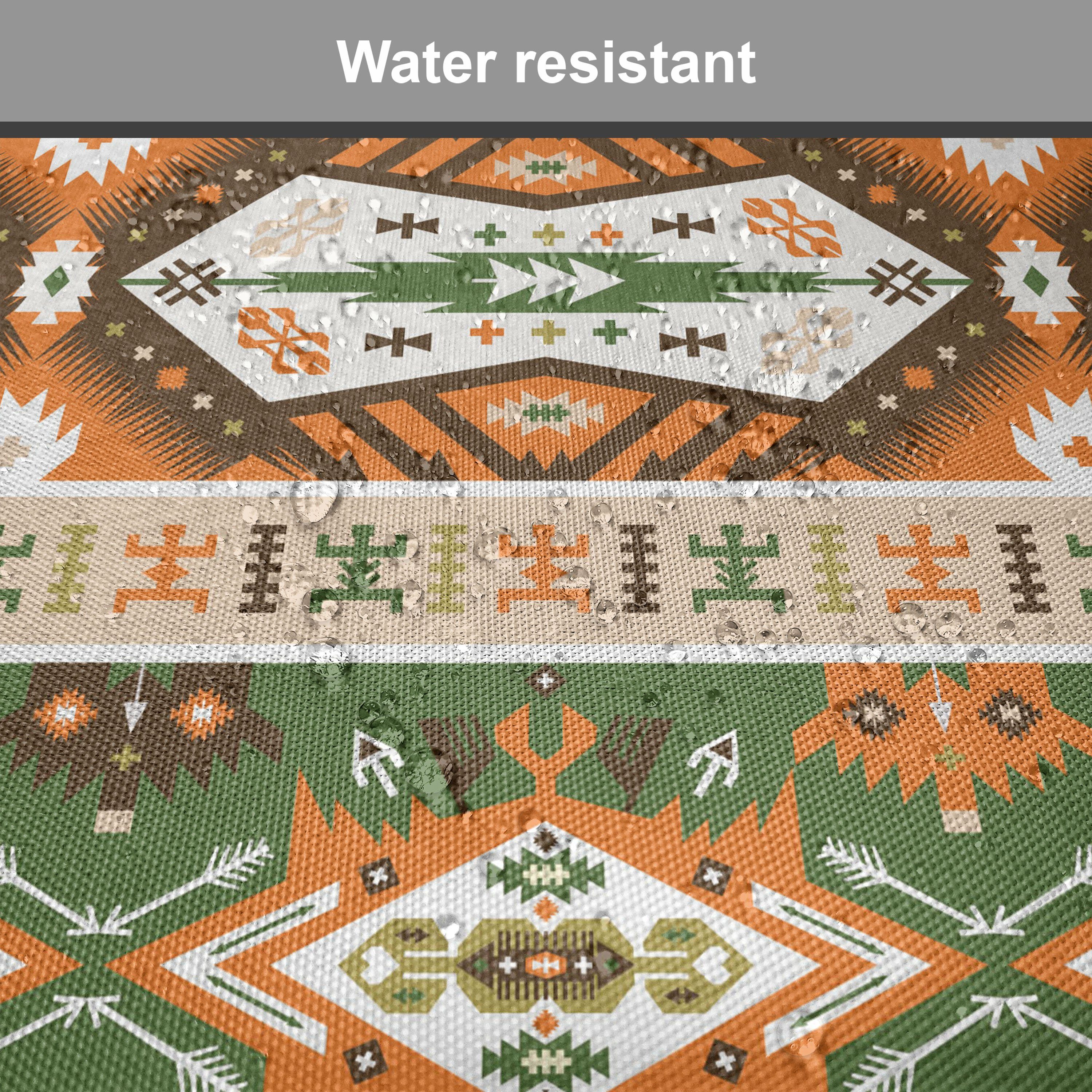 Abakuhaus Stuhlkissen Dekoratives wasserfestes Maya-Art-Streifen Kissen für Stammes mit Riemen Aztec Küchensitze