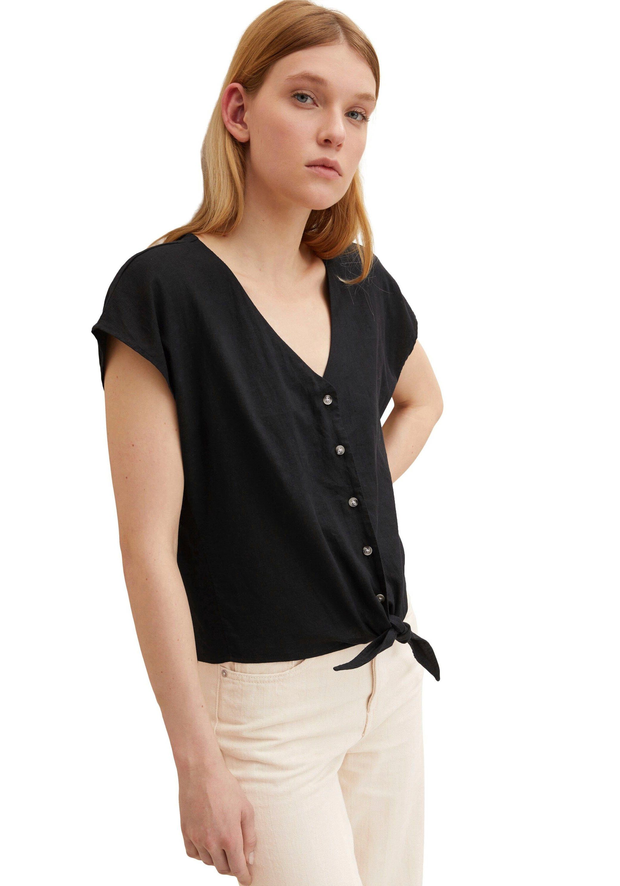 Shirtbluse Denim TAILOR black deep TOM