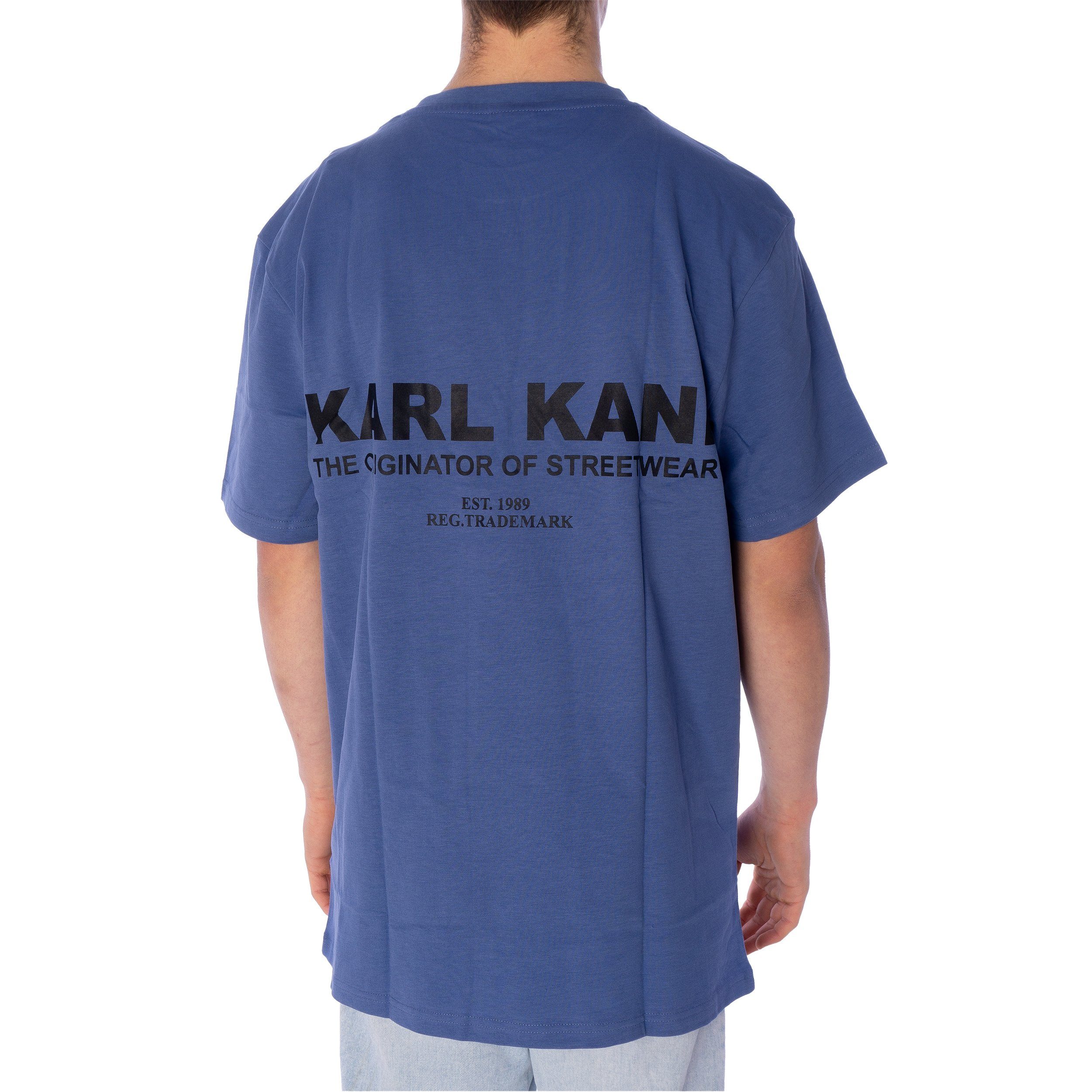 T-Shirt T-Shirt 46116 Shirt Karl Karl Small Herren dusty Kani Retro blue Kani (1-tlg)
