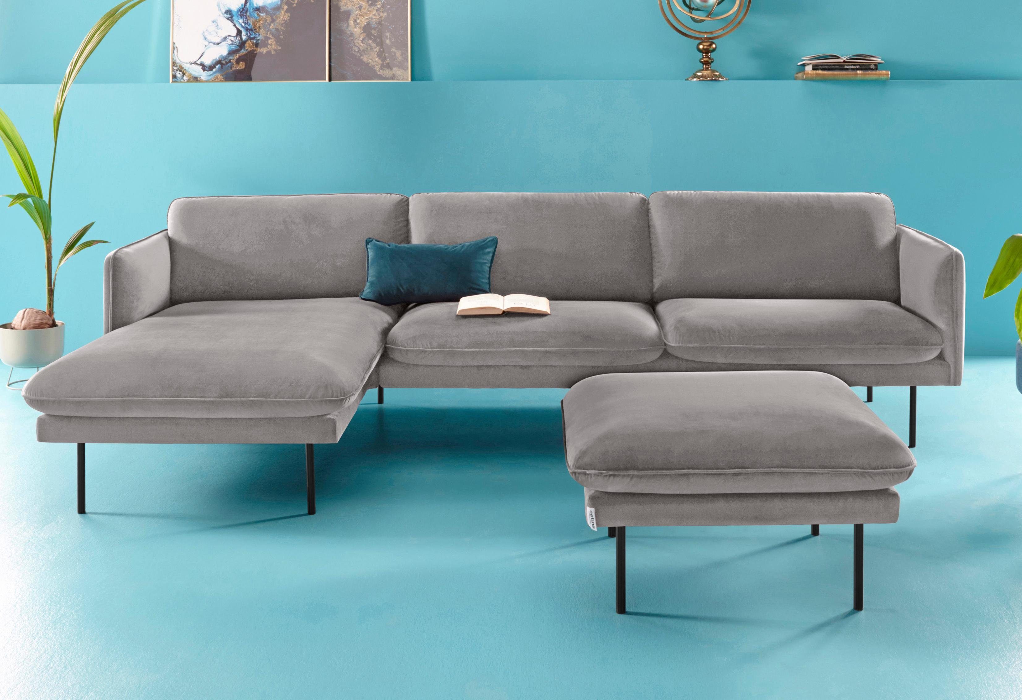 COUCH Ecksofa Levon, mit Recamierenabschluß, in moderner Optik, COUCH