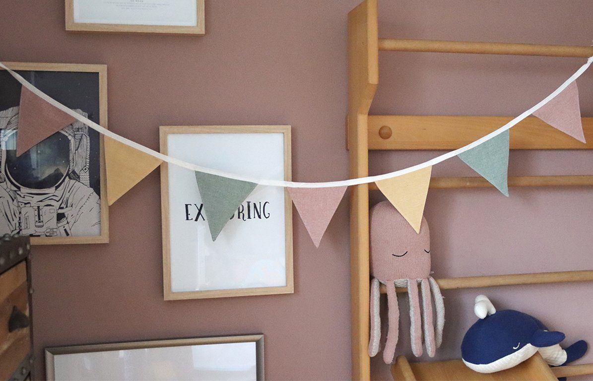 KINDSGUT Wimpelkette Konfetti, 100% Baumwolle, Geburtstag, Party, Feiern, Girlande