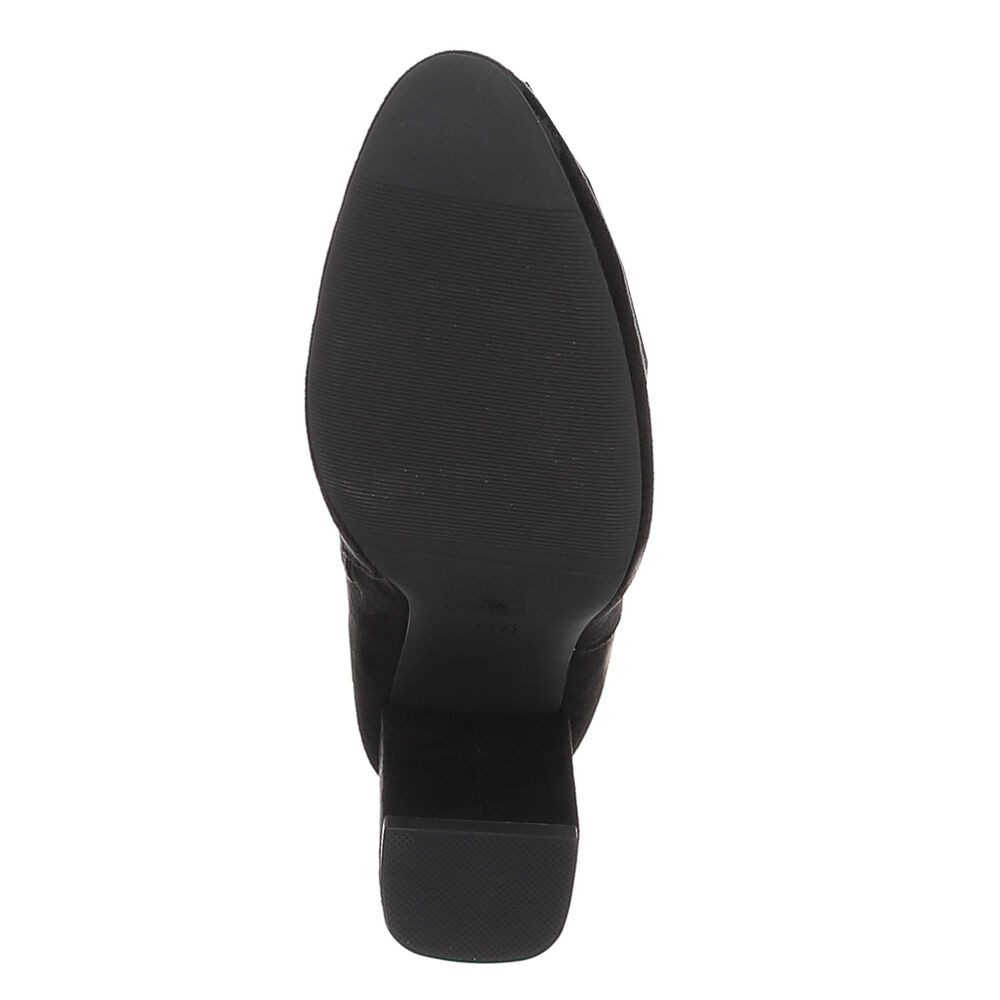 Ital-Design Damen Kniehohe Stiefel mit Blockabsatz Elegant High-Heel-Stiefel (92079035) Blockabsatz Stiefel in Schwarz
