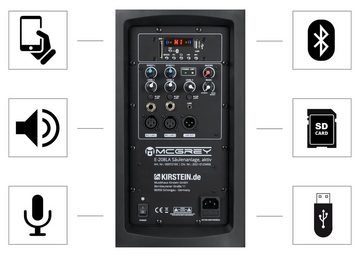 McGrey E-208LA Aktiv Line Array Säulenanlage Stereo Set Lautsprecher (Bluetooth, 100 W, PA-Anlage mit 8x 2,5" Breitbandlautsprecher)
