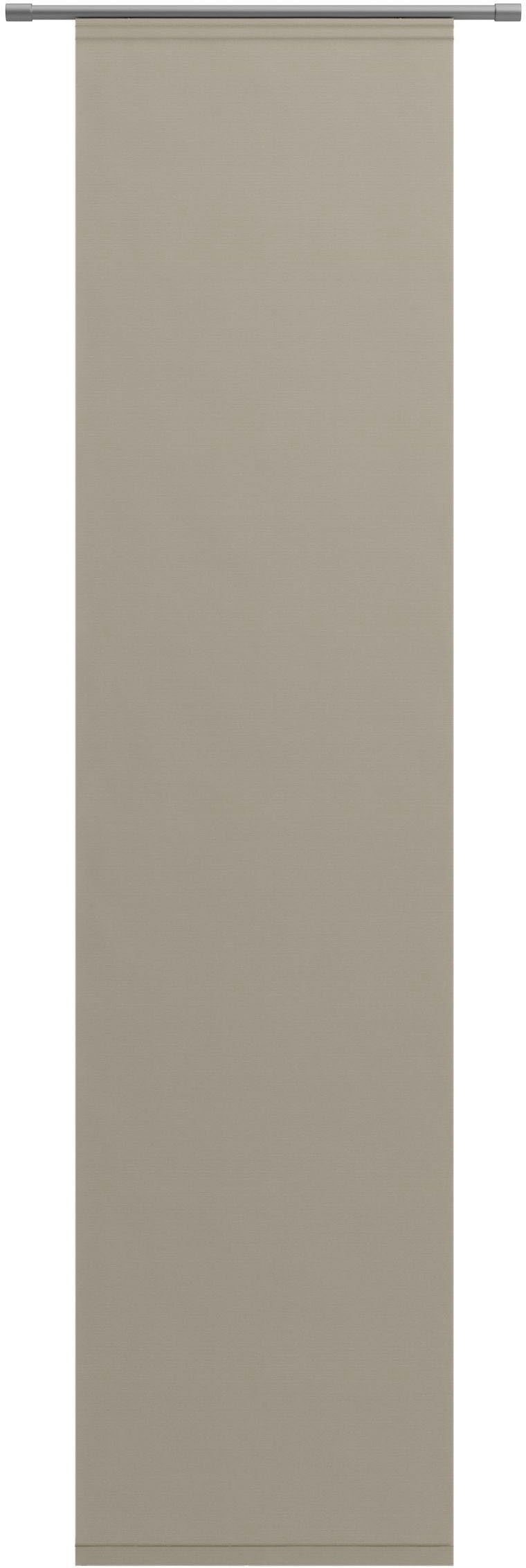 Neutex for you! Schiebegardine Galena Uni (1 St), Klettband, halbtransparent, inkl. Befestigungszubehör, Breite: 57 cm