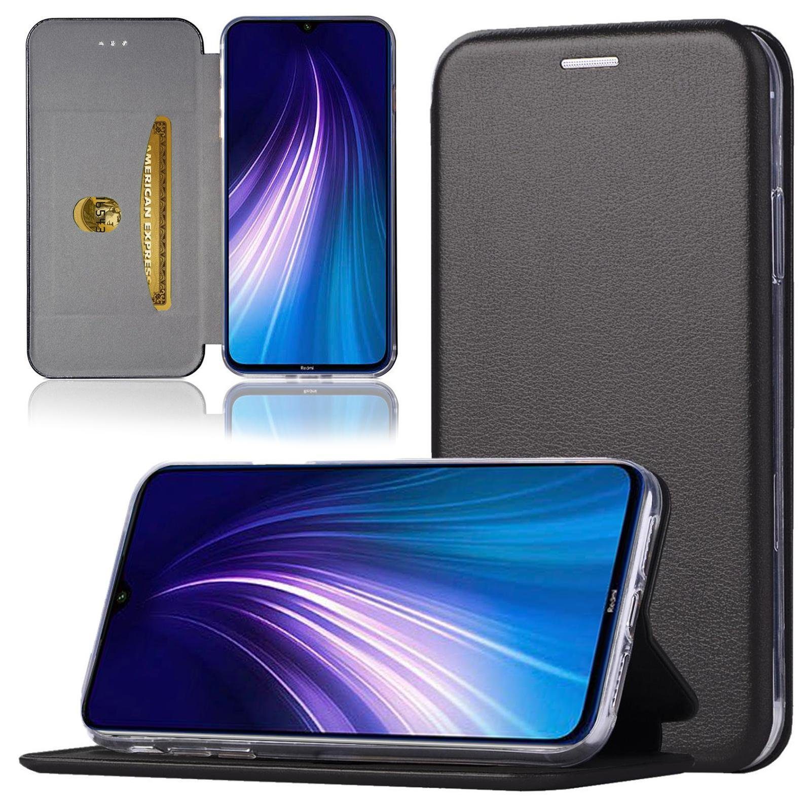 Numerva Handyhülle Hardcover Etui Schutz Hülle für Xiaomi Redmi Note 8 / Note 8 Pro, Flip Cover Klapp Hülle Etui