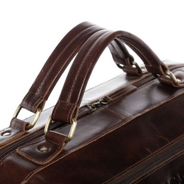 SID & VAIN Reisetasche Leder Weekender Unisex KINGSTON, Echtleder Reisegepäck für Damen & Herren, Sporttasche XL braun-cognac