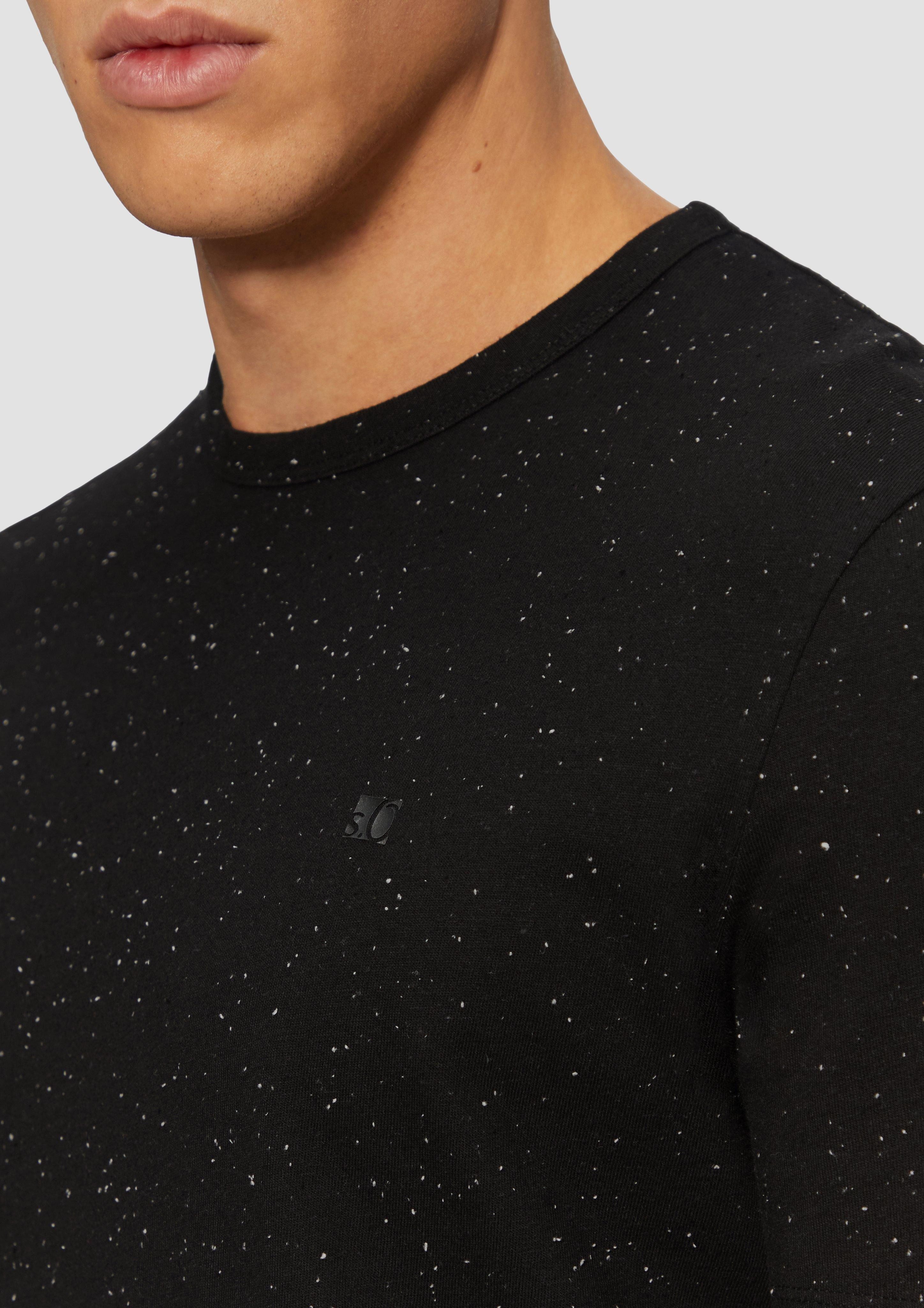 s.Oliver Kurzarmshirt Kurzärmeliges Crew-Neck-Shirt mit Logo günstig online kaufen